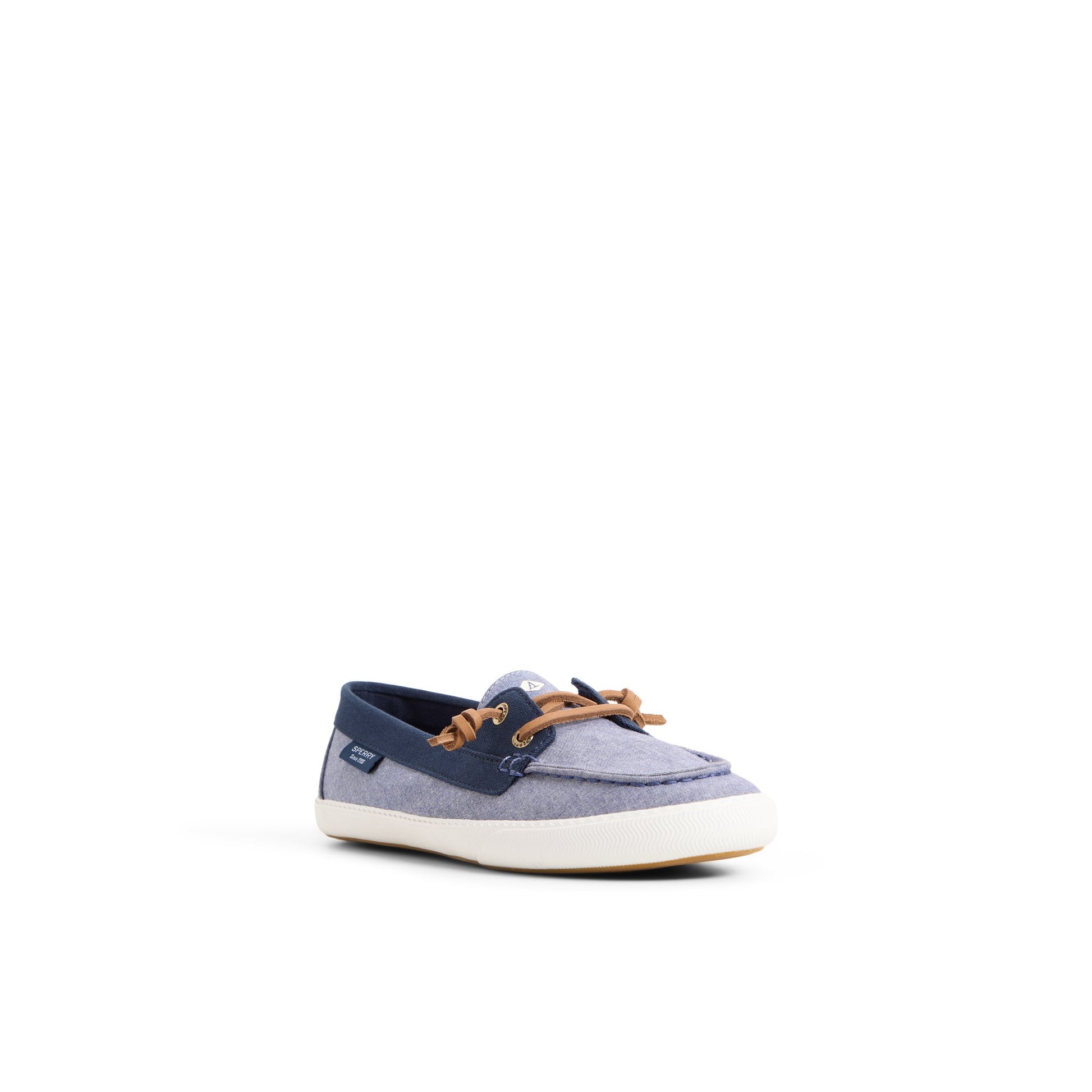 Side view of Navy Lounge Away Sneaker Slip Ons