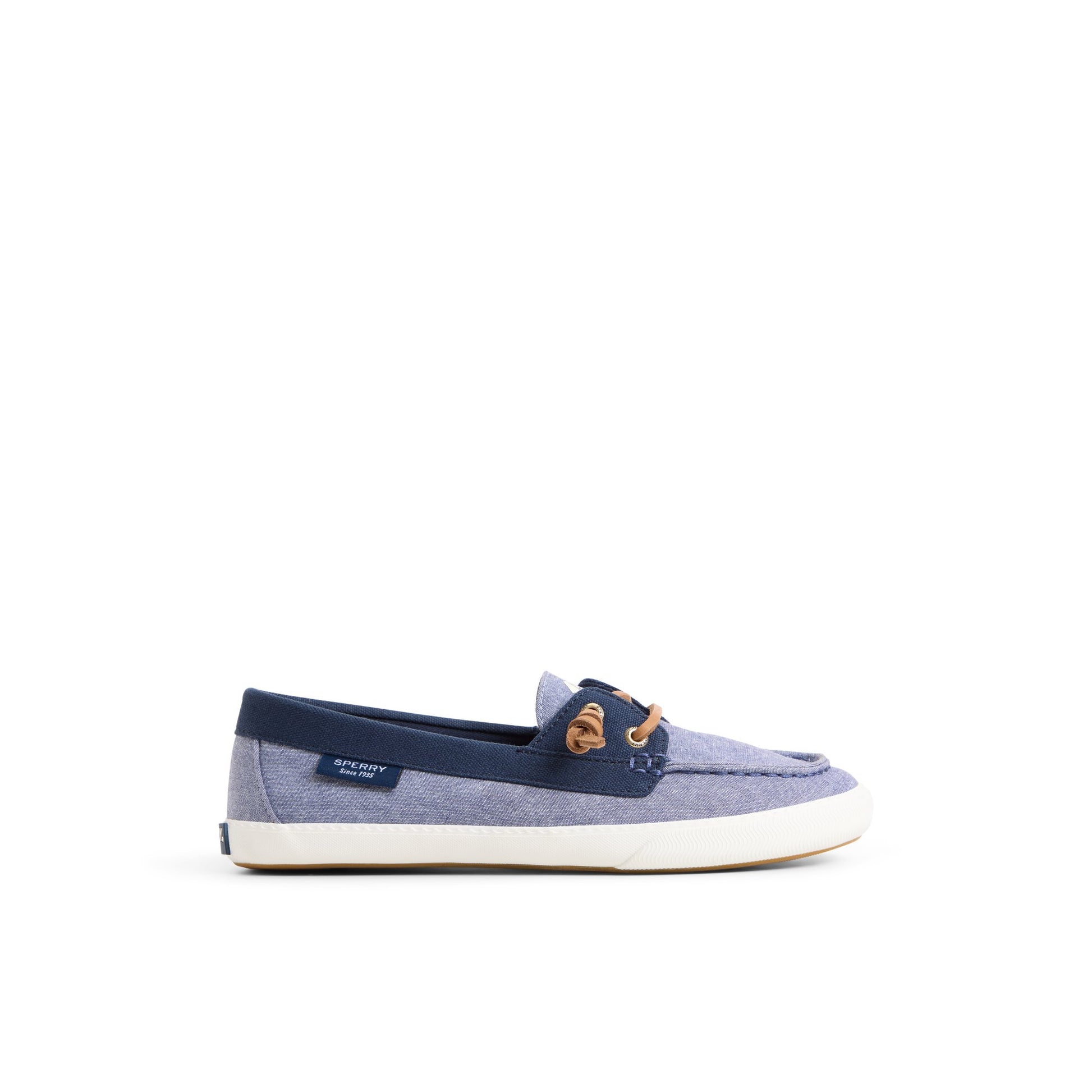 Main View of Navy Lounge Away Sneaker Slip Ons for Womens