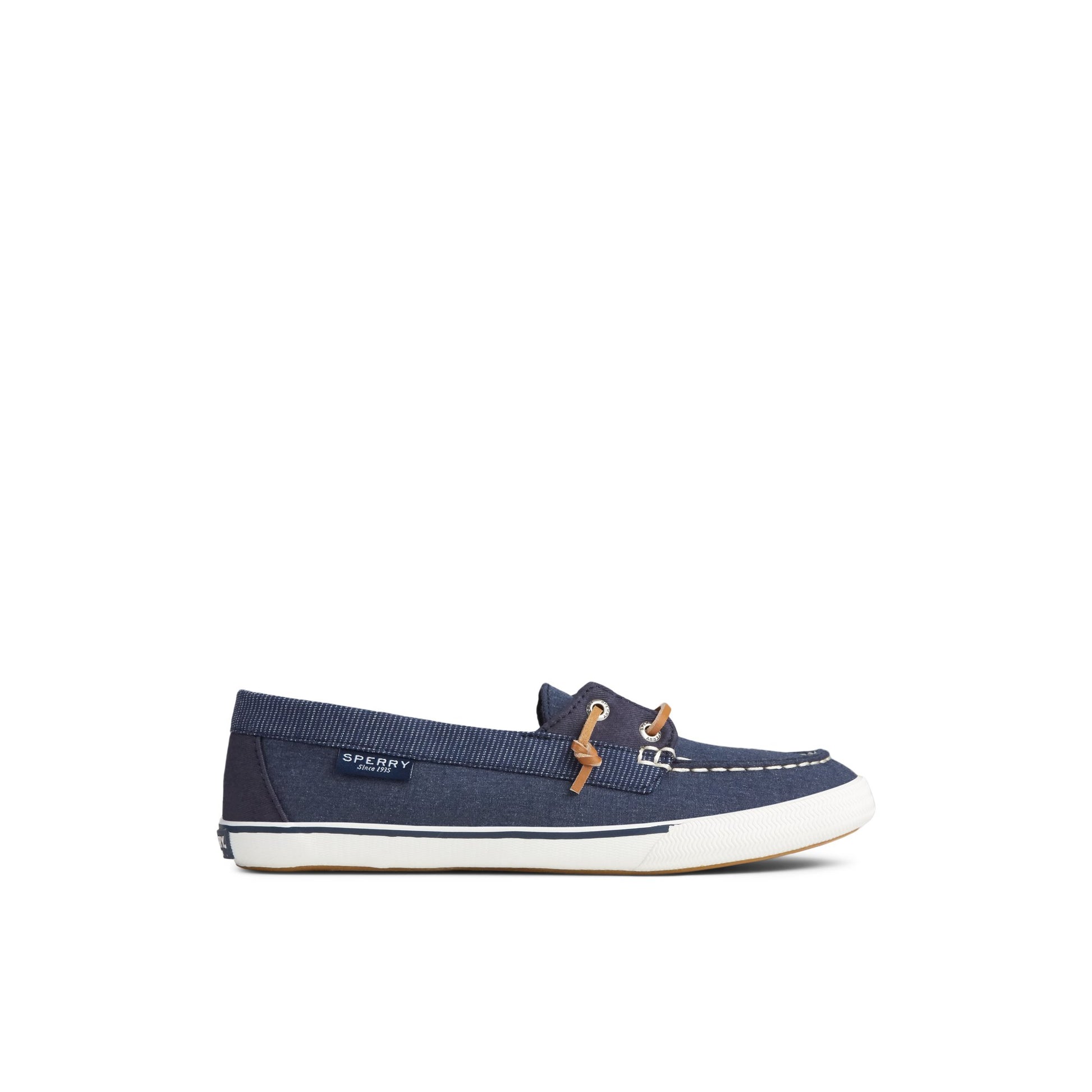 Main View of Navy Lounge Away Sneaker Slip Ons for Womens