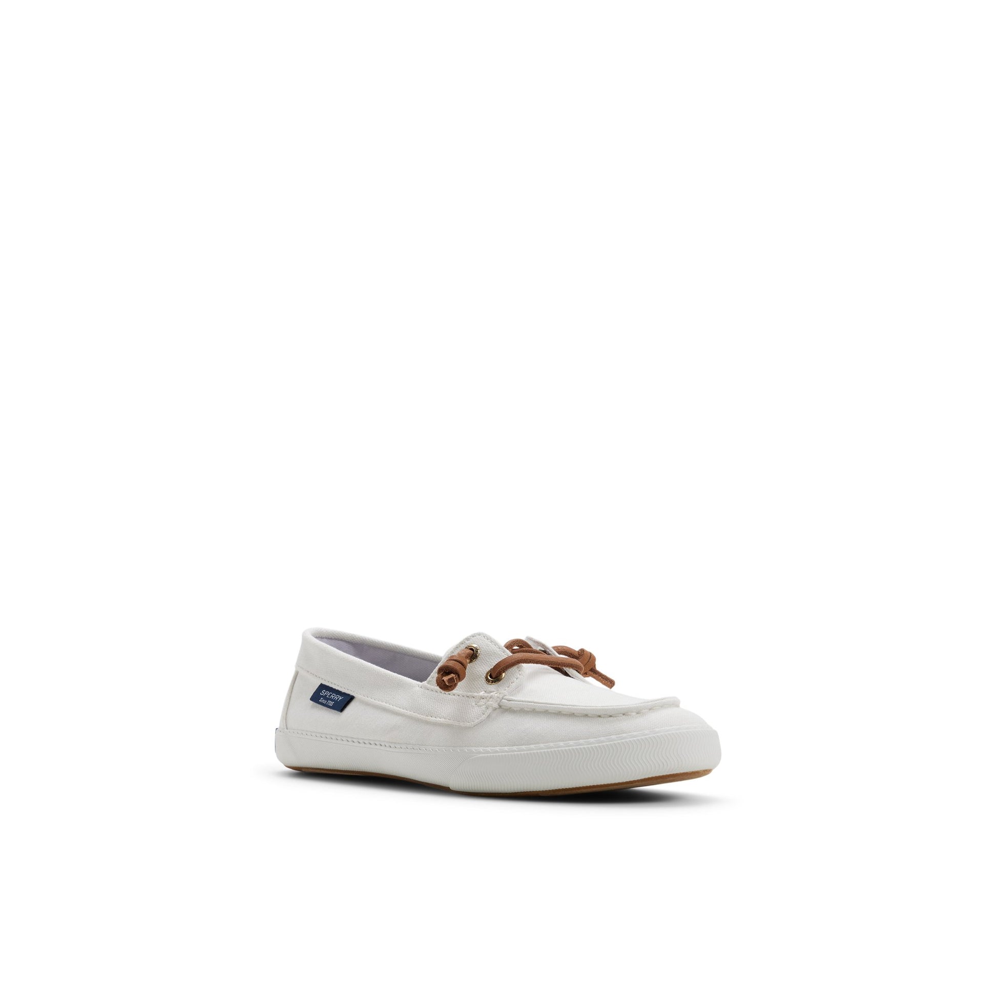 Side view of White Lounge Away Sneaker Slip Ons