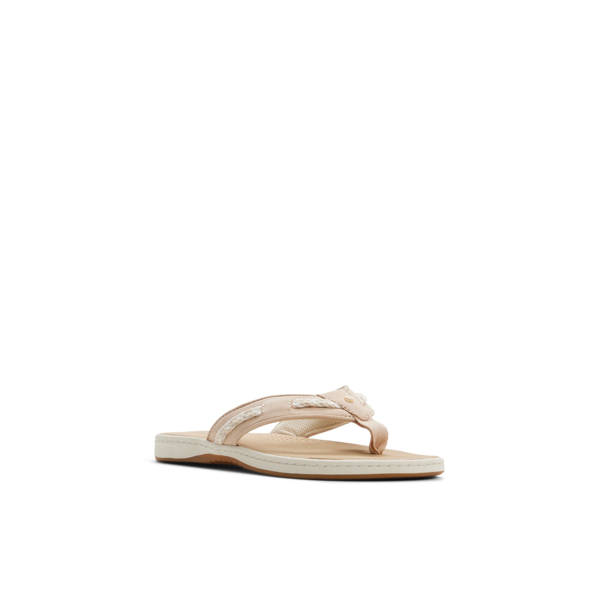 Side view of Light beige Sea Fish 2 Thong Sandal Flip Flop Thong Sandals
