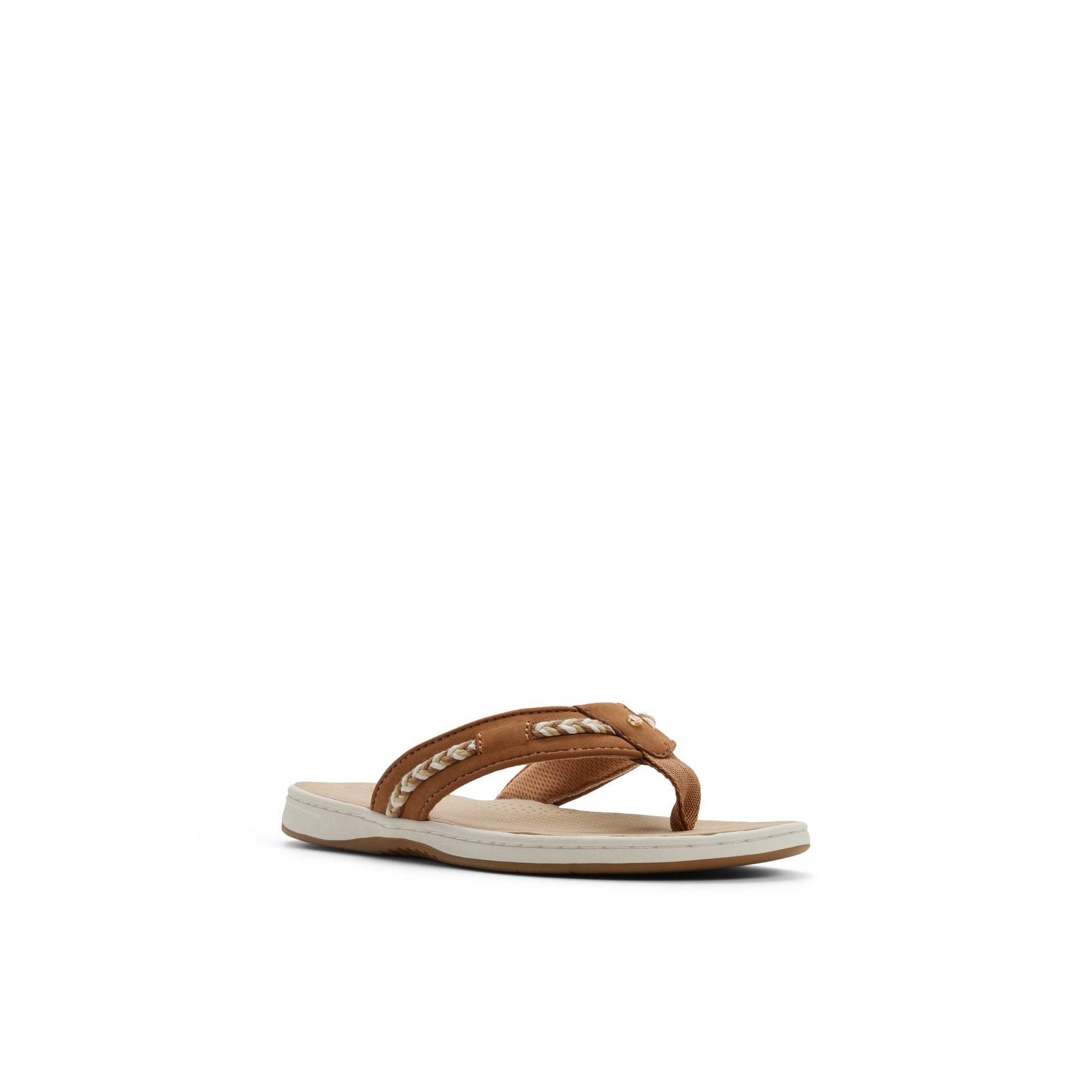 Side view of Tan Sea Fish 2 Thong Sandal Flip Flop Thong Sandals