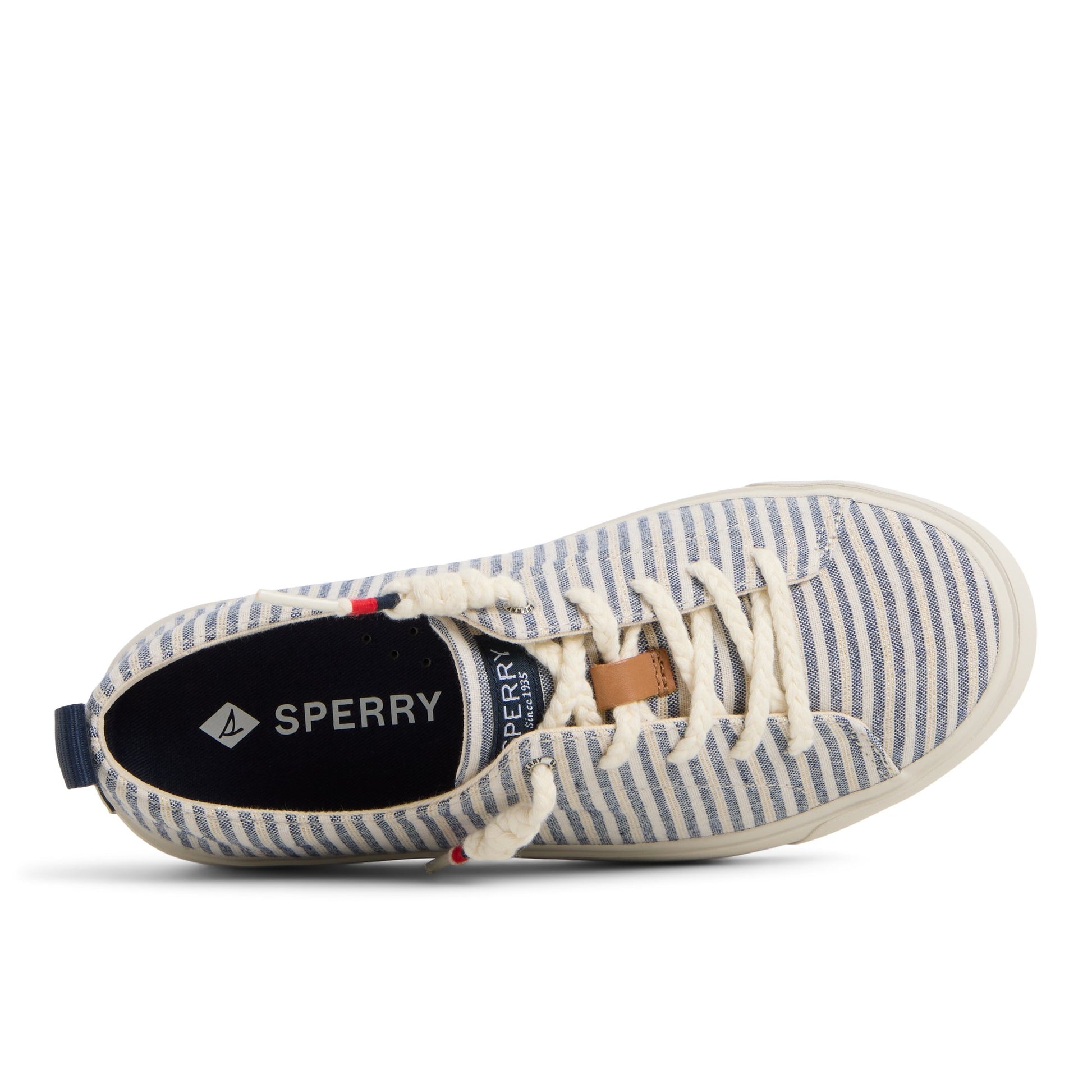 Top-down view of the Navy Cove Lace to Toe Sneaker Low Top Sneakers