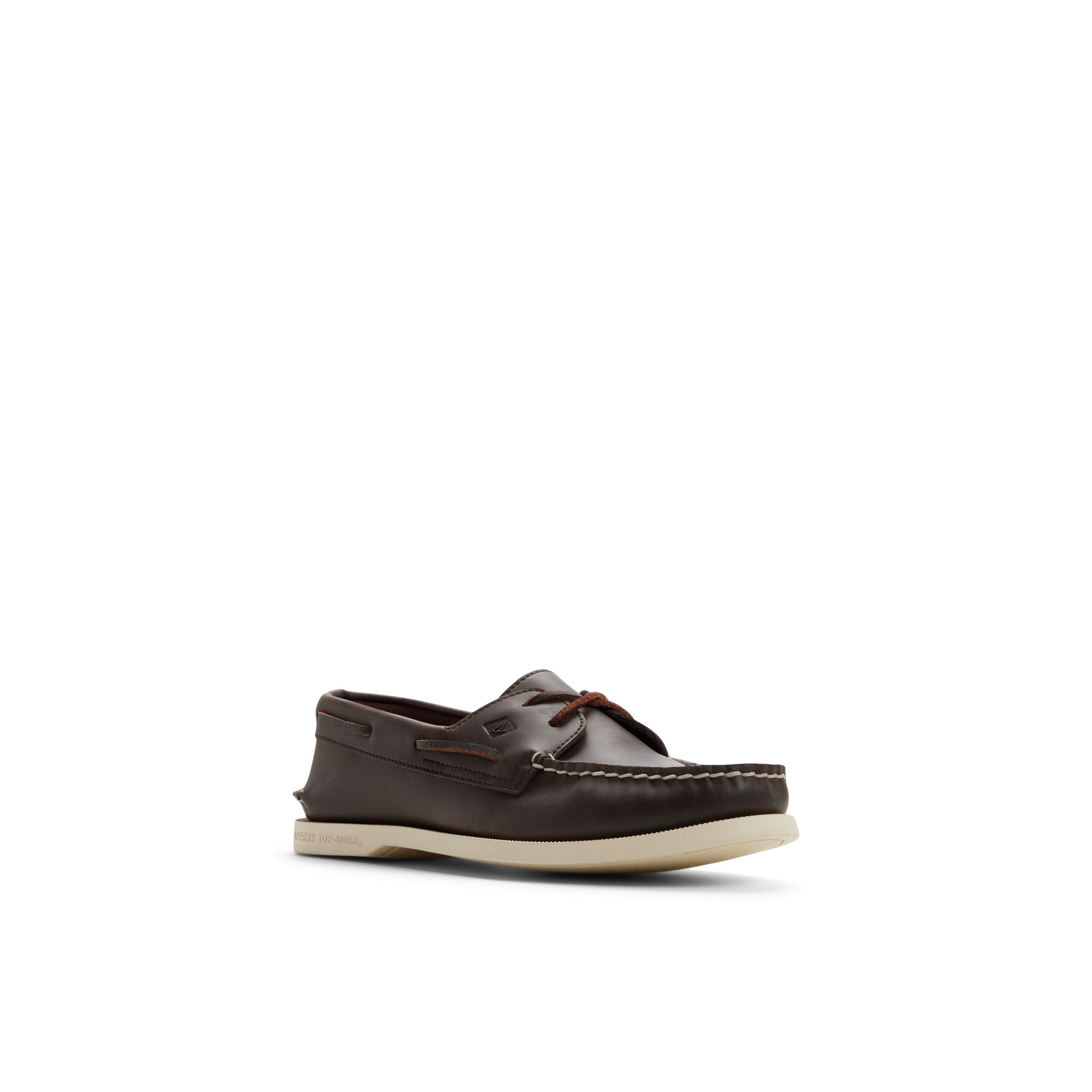 Side view of Amaretto Authentic Original™ 2-Eye Cross Lace Boat Shoe Boat Shoe