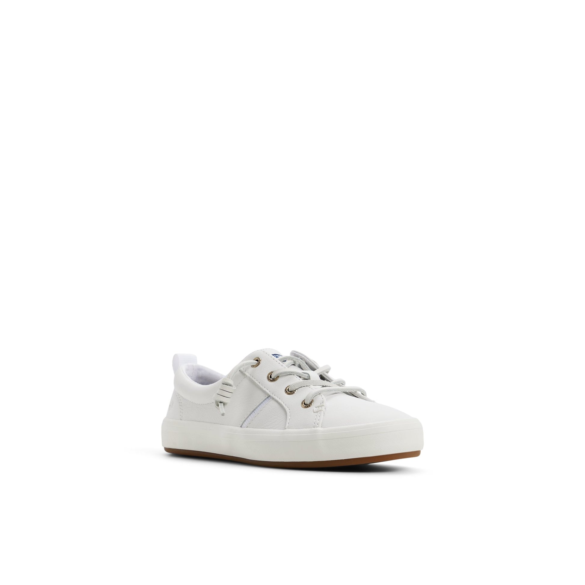 Side view of White Crest Wave Sneaker Low Top Sneakers