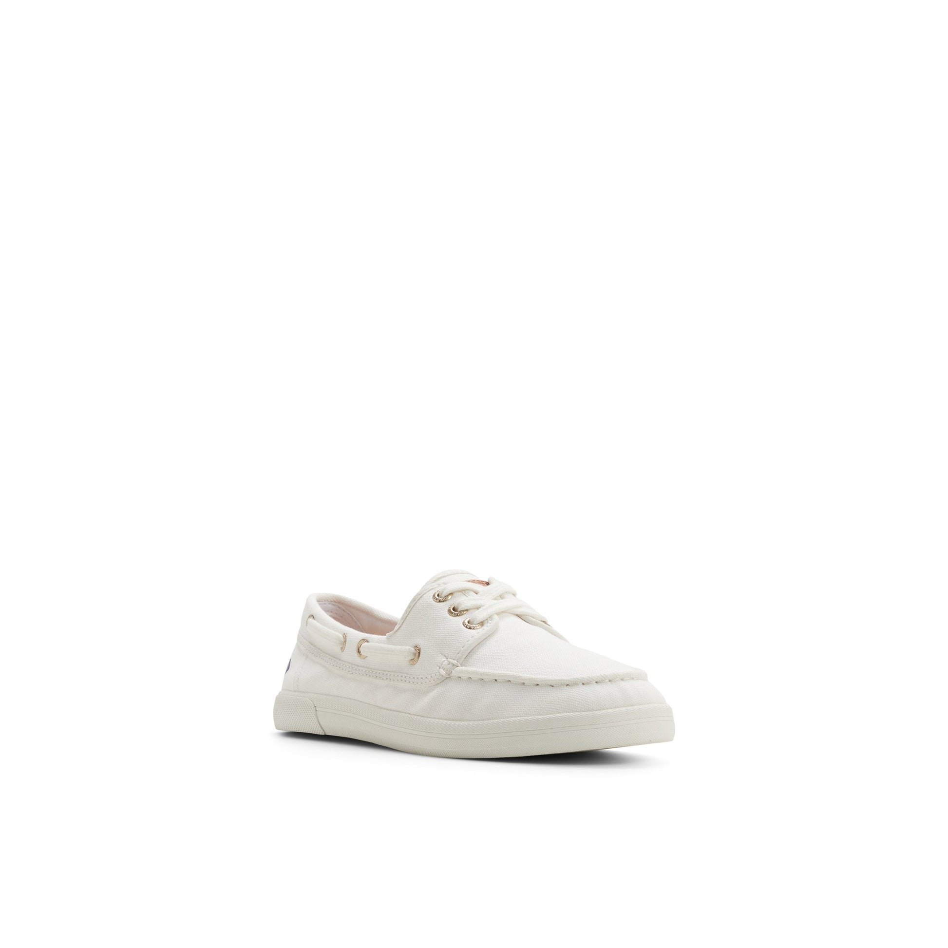 Side view of White Venice Boat Sneaker Low Top Sneakers