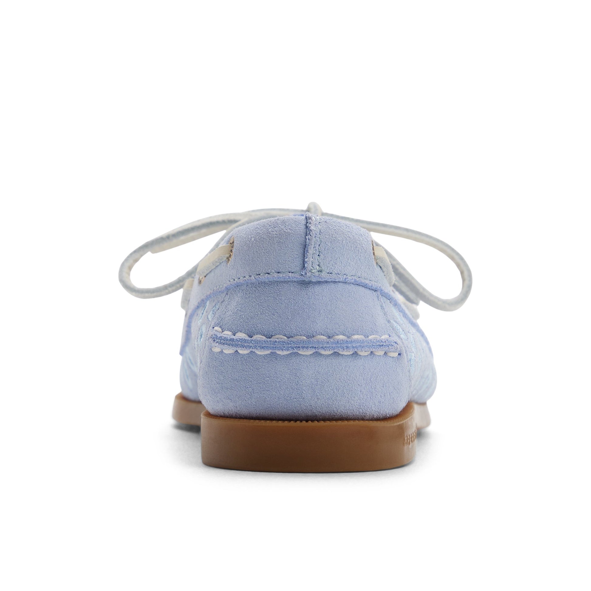 Three-quarter angle of Light blue Authentic Original™ 2 Eye Embroidered Boat Shoe Boat Shoe's front side