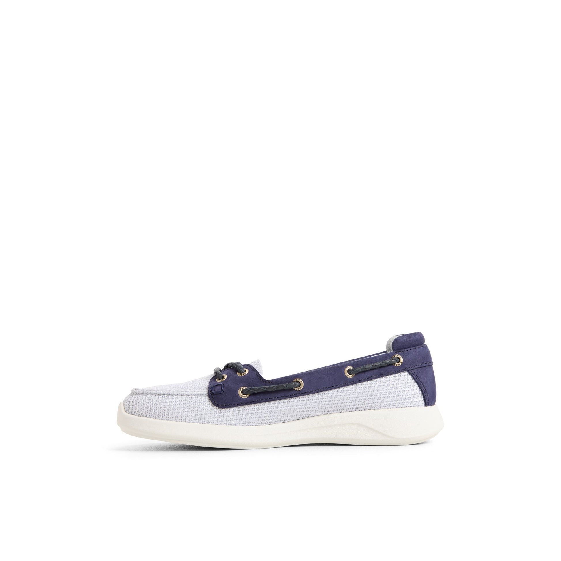 Three-quarter angle of Navy Fish Lite Boat Shoe Boat Shoe's back side