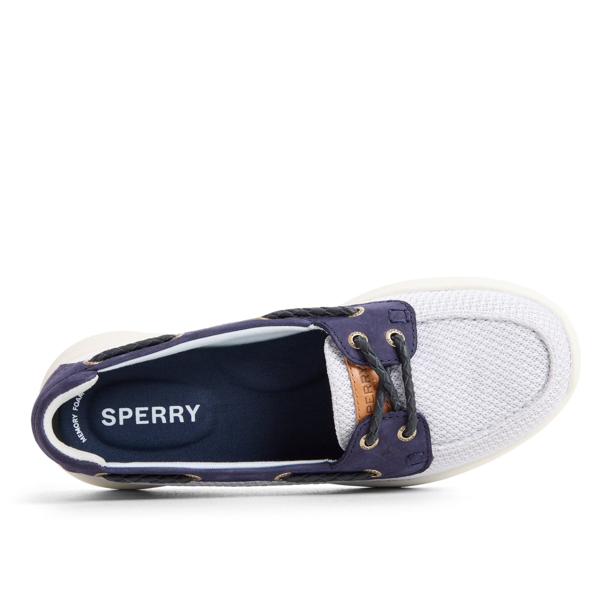 Top-down view of the Navy Fish Lite Boat Shoe Boat Shoe
