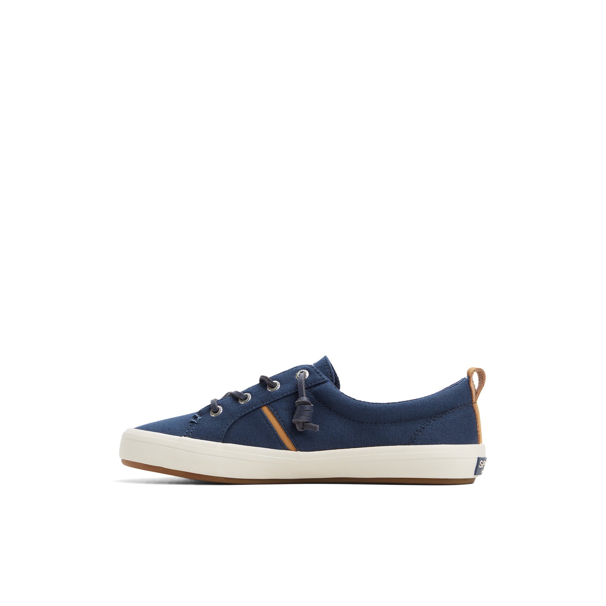 Three-quarter angle of Navy Crest Wave Sneaker Low Top Sneakers's back side
