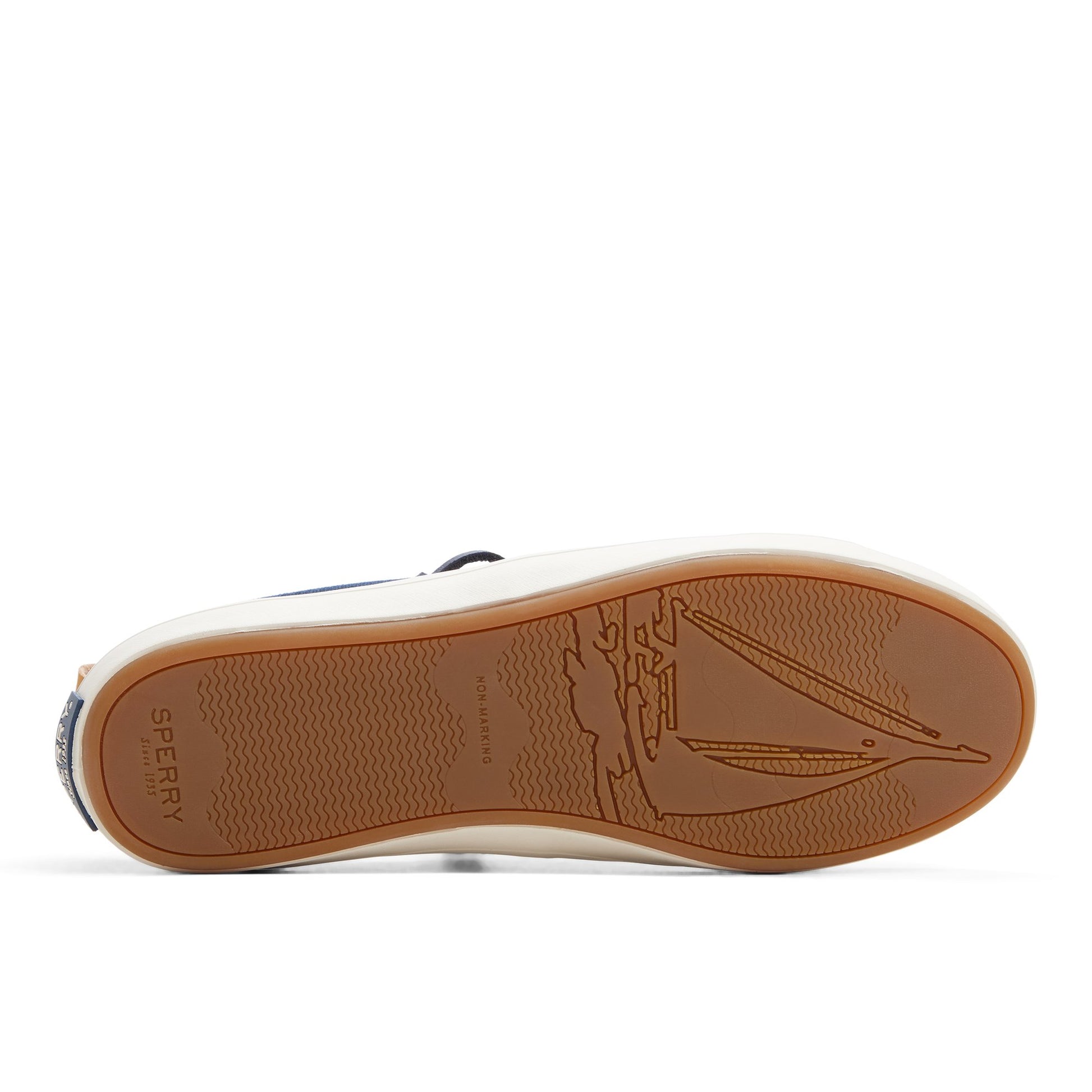 Close-up of the Navy Crest Wave Sneaker Low Top Sneakers