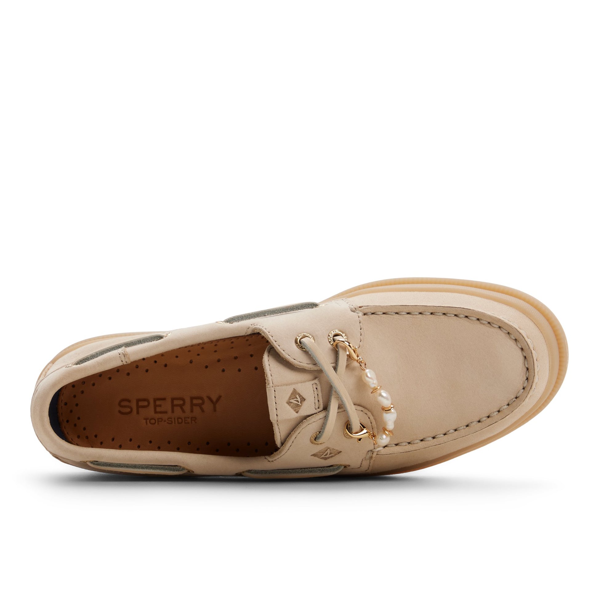 Top-down view of the Opal Authentic Original™ 2 Eye Mudguard Boat Shoe