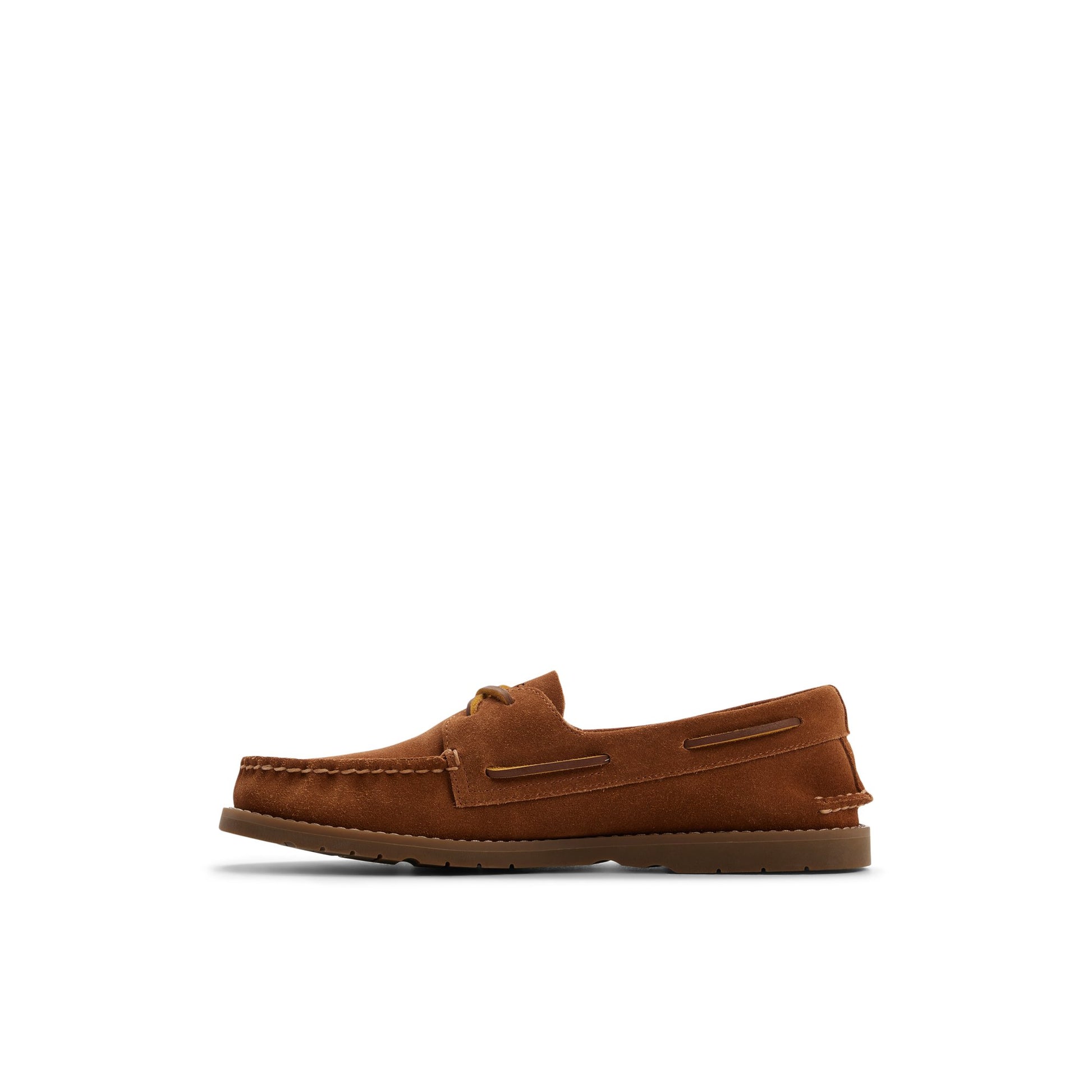 Three-quarter angle of Dark brown Authentic Original™ 2-Eye Ripple Lug Boat Shoe Boat Shoe's back side