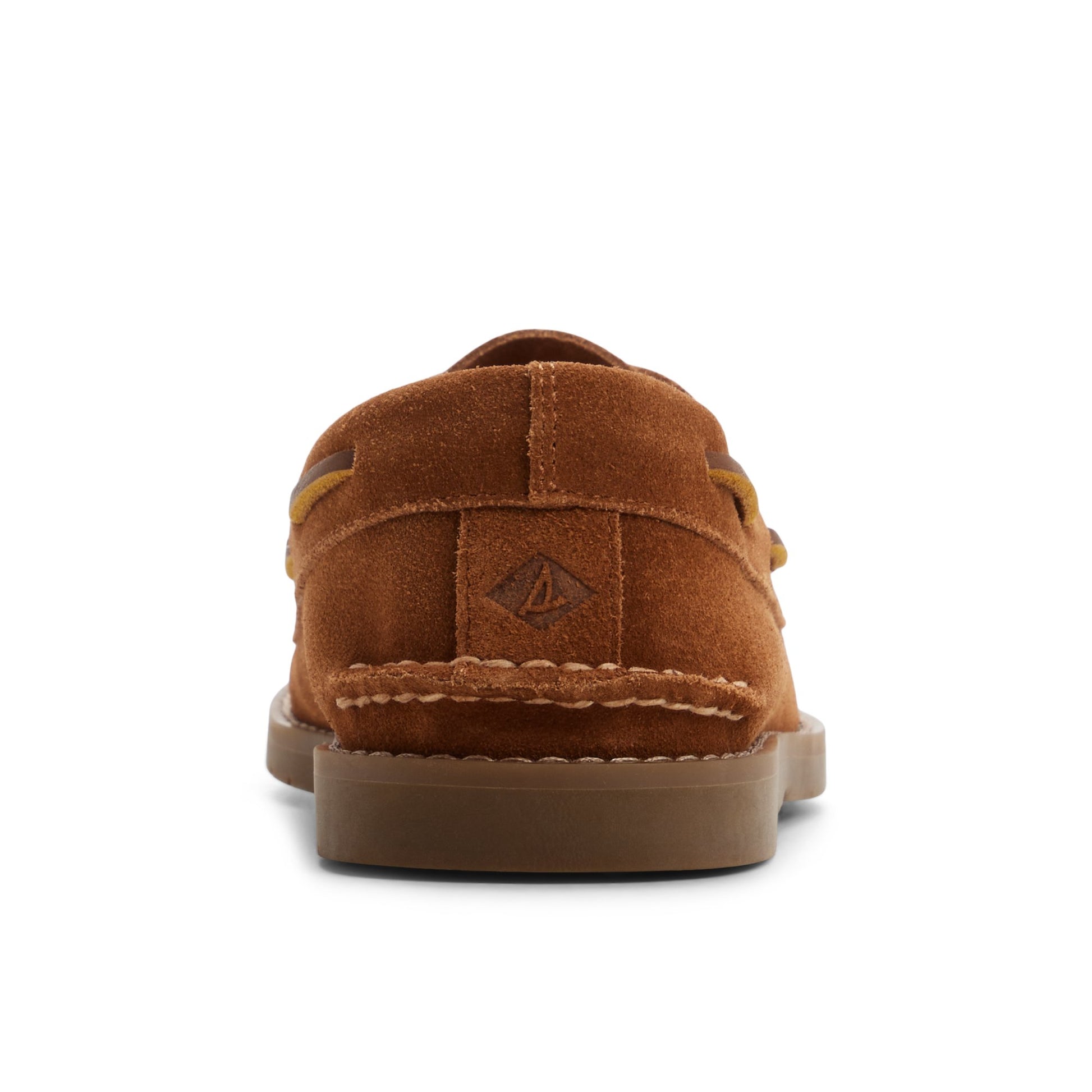 Three-quarter angle of Dark brown Authentic Original™ 2-Eye Ripple Lug Boat Shoe Boat Shoe's front side
