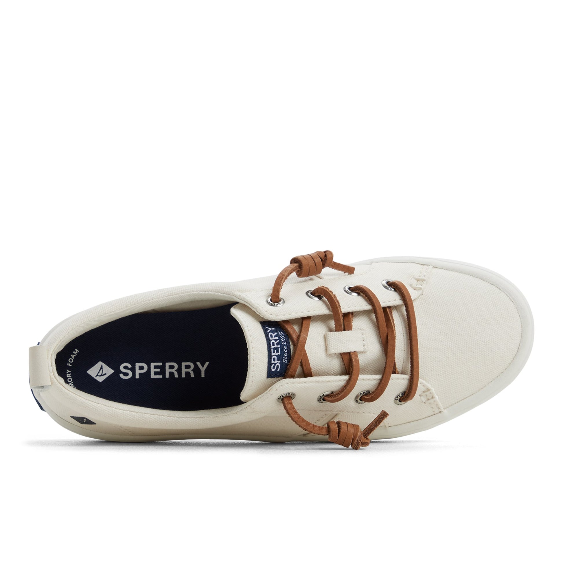 Top-down view of the Ecru Crest Wave Sneaker Low Top Sneakers