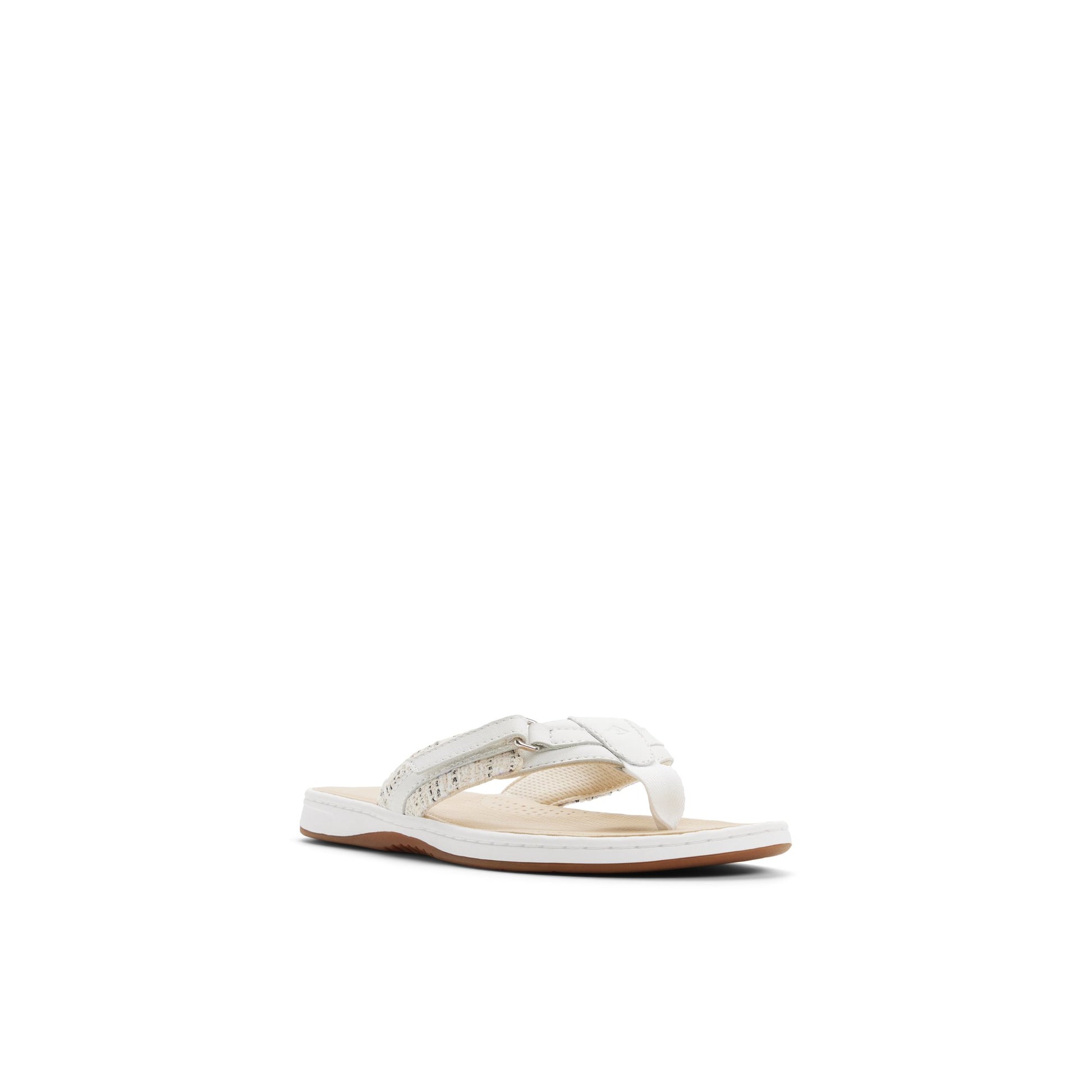 Side view of White Seafish 1 Thong Sandal Flip Flop Thong Sandals