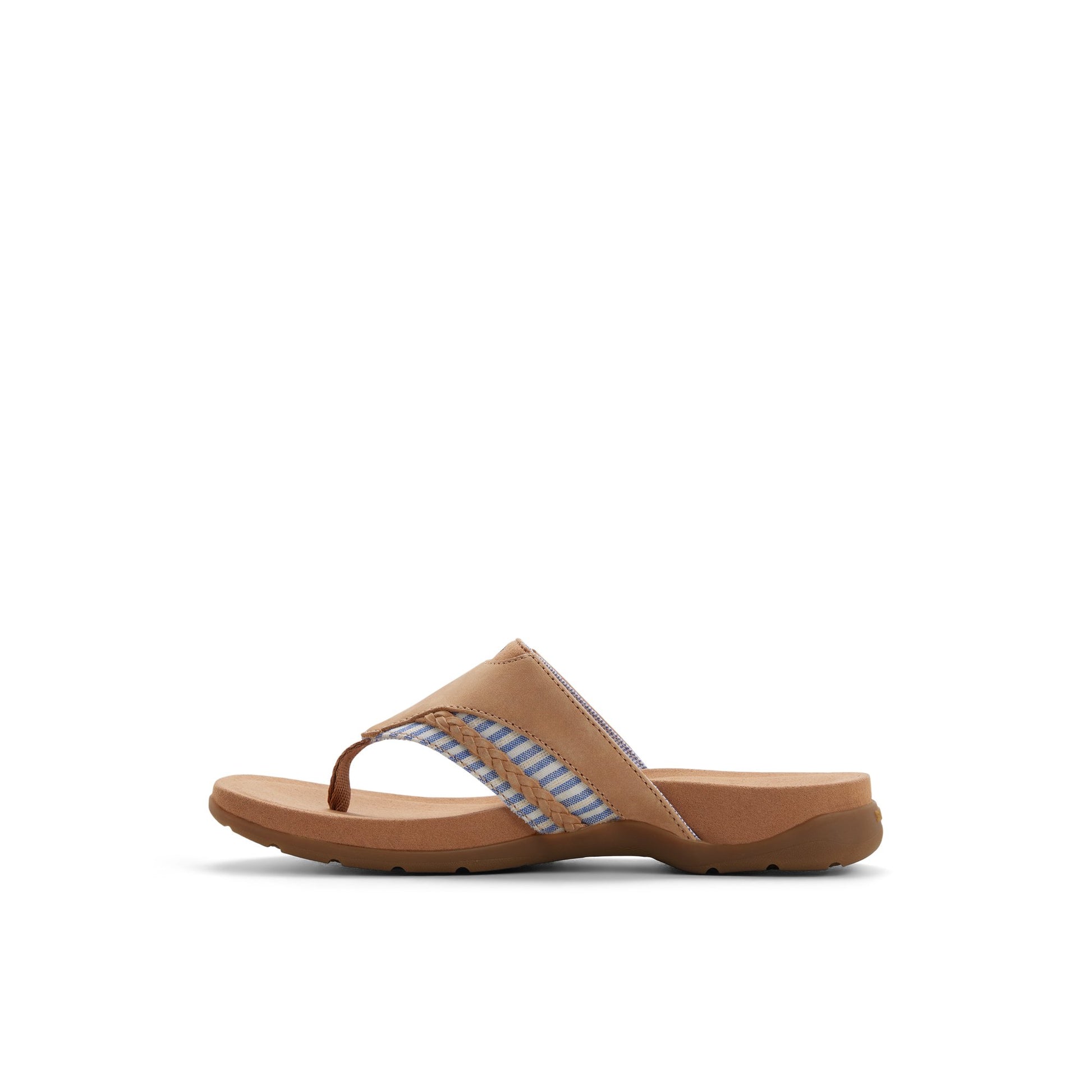 Three-quarter angle of Tan Daliahfish Sandal Flip Flop Thong Sandals's back side