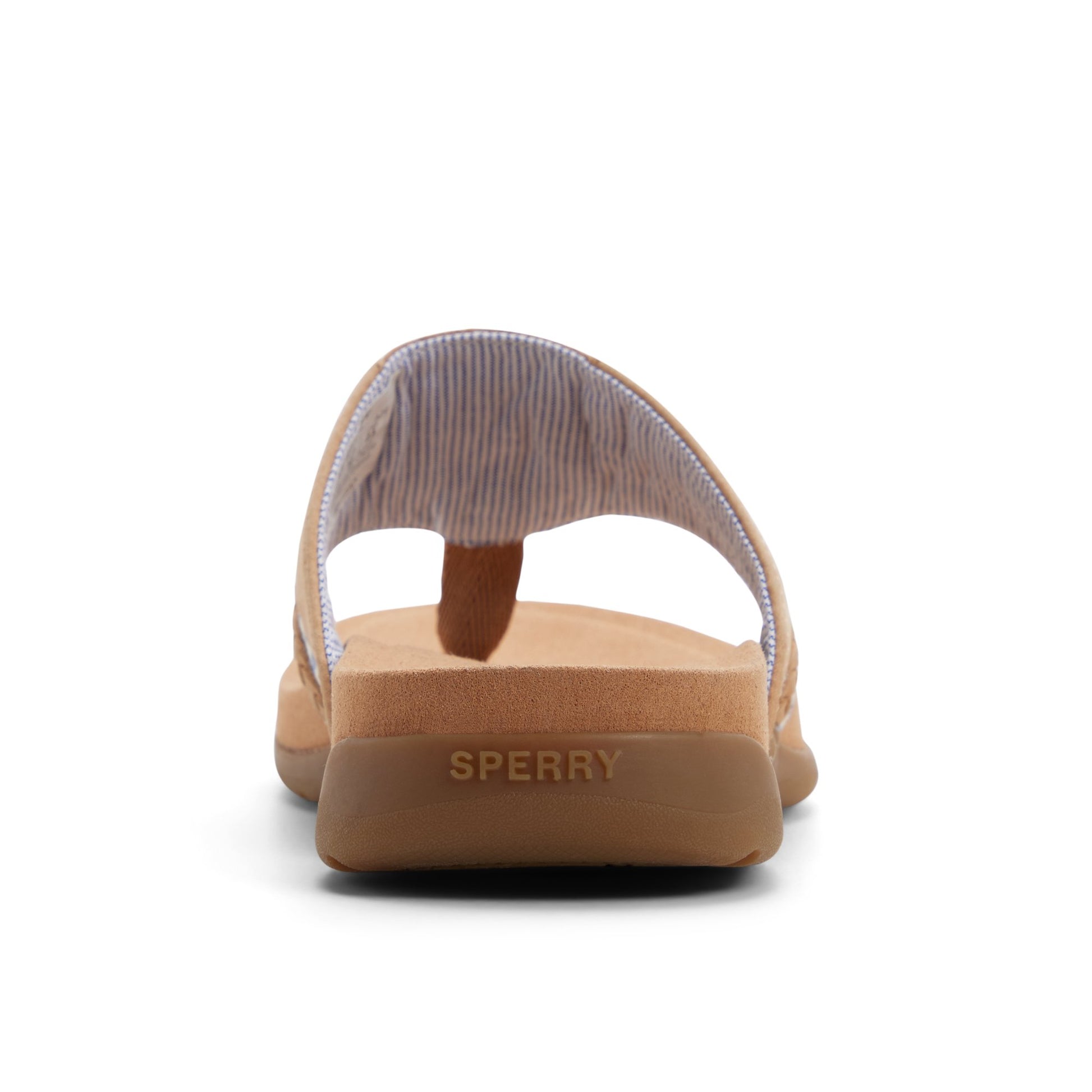 Three-quarter angle of Tan Daliahfish Sandal Flip Flop Thong Sandals's front side