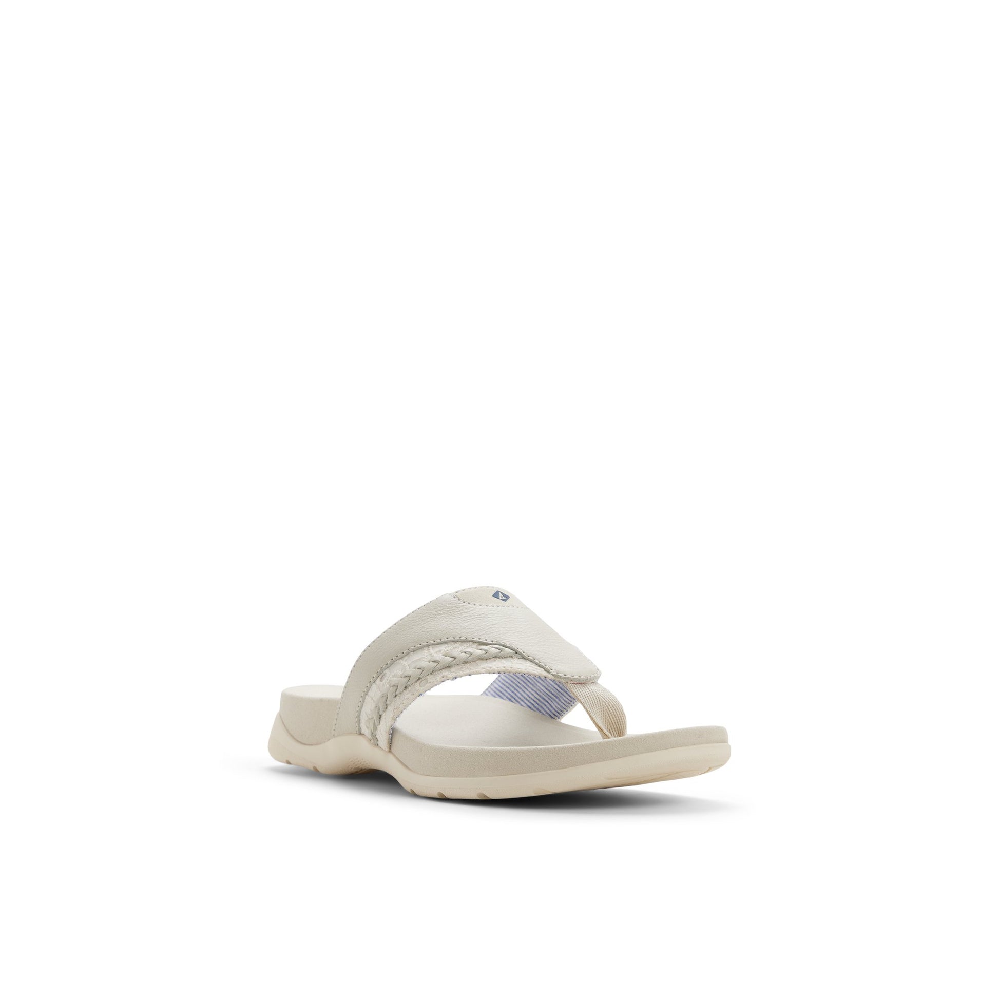 Side view of Cream Daliahfish Sandal Flip Flop Thong Sandals
