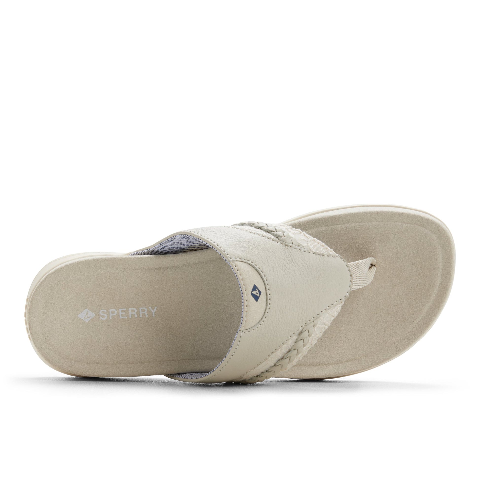 Top-down view of the Cream Daliahfish Sandal Flip Flop Thong Sandals