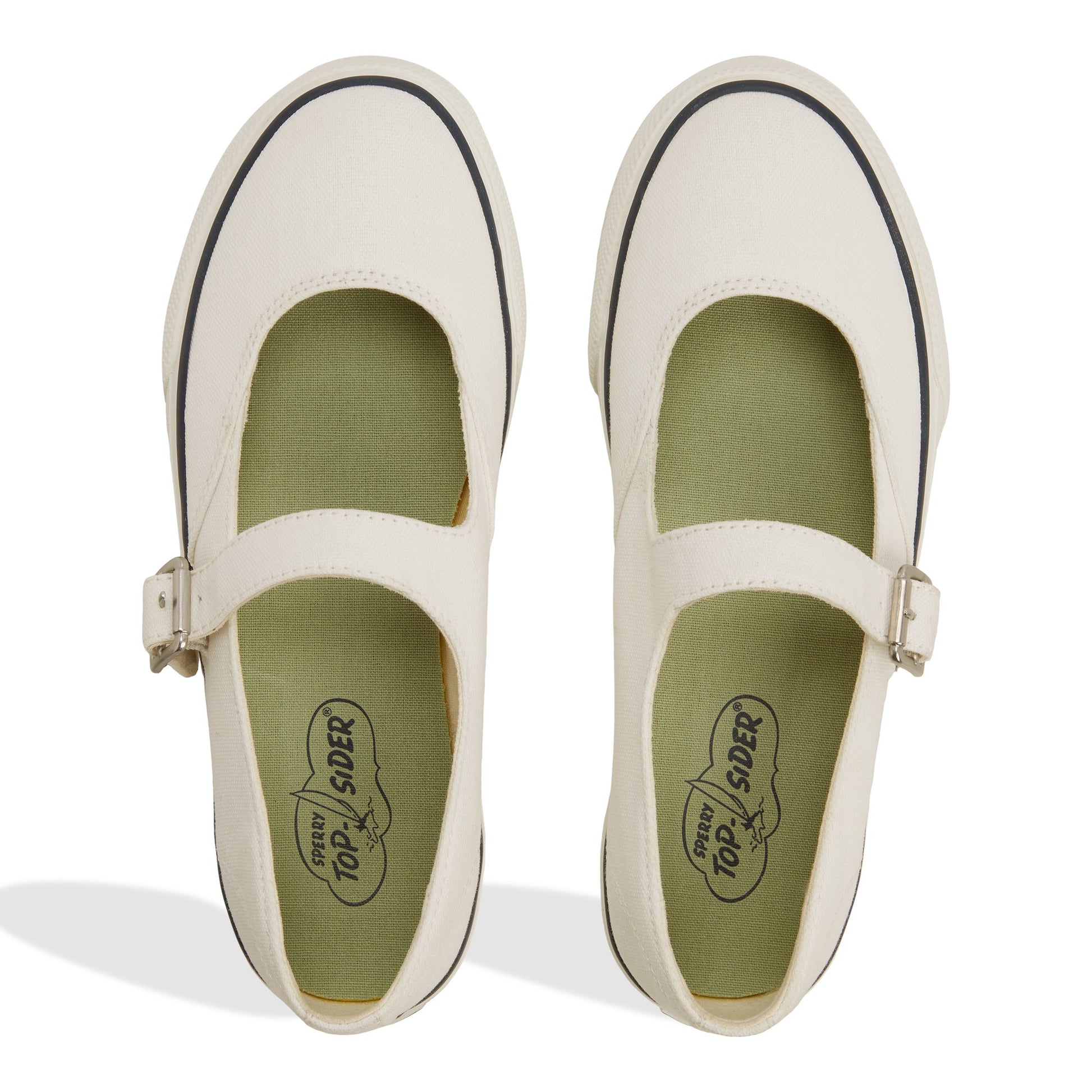 Top-down view of the White Mary Jane CVO Sneaker Ballerinas &amp; Mary Janes