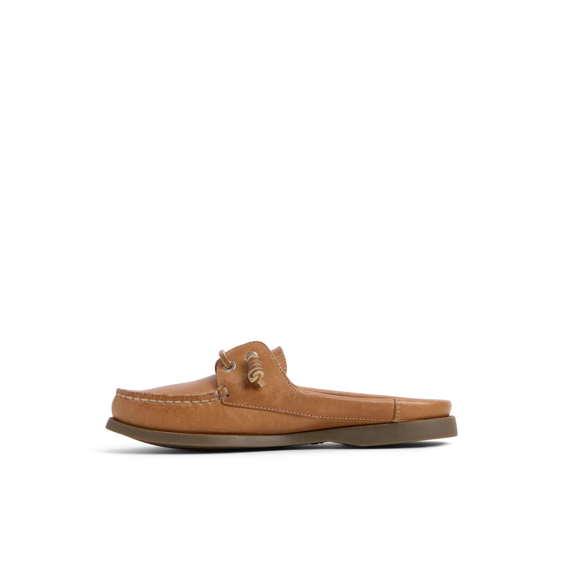 Three-quarter angle of Tan Authentic Original™ Mule Boat Shoe Mule's back side