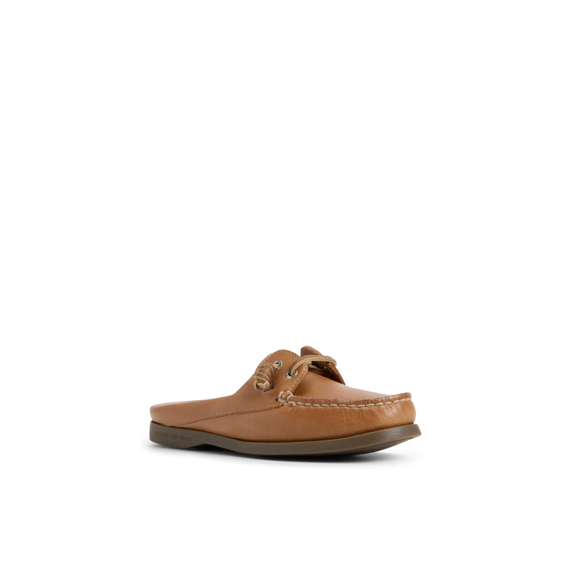 Side view of Tan Authentic Original™ Mule Boat Shoe Mule