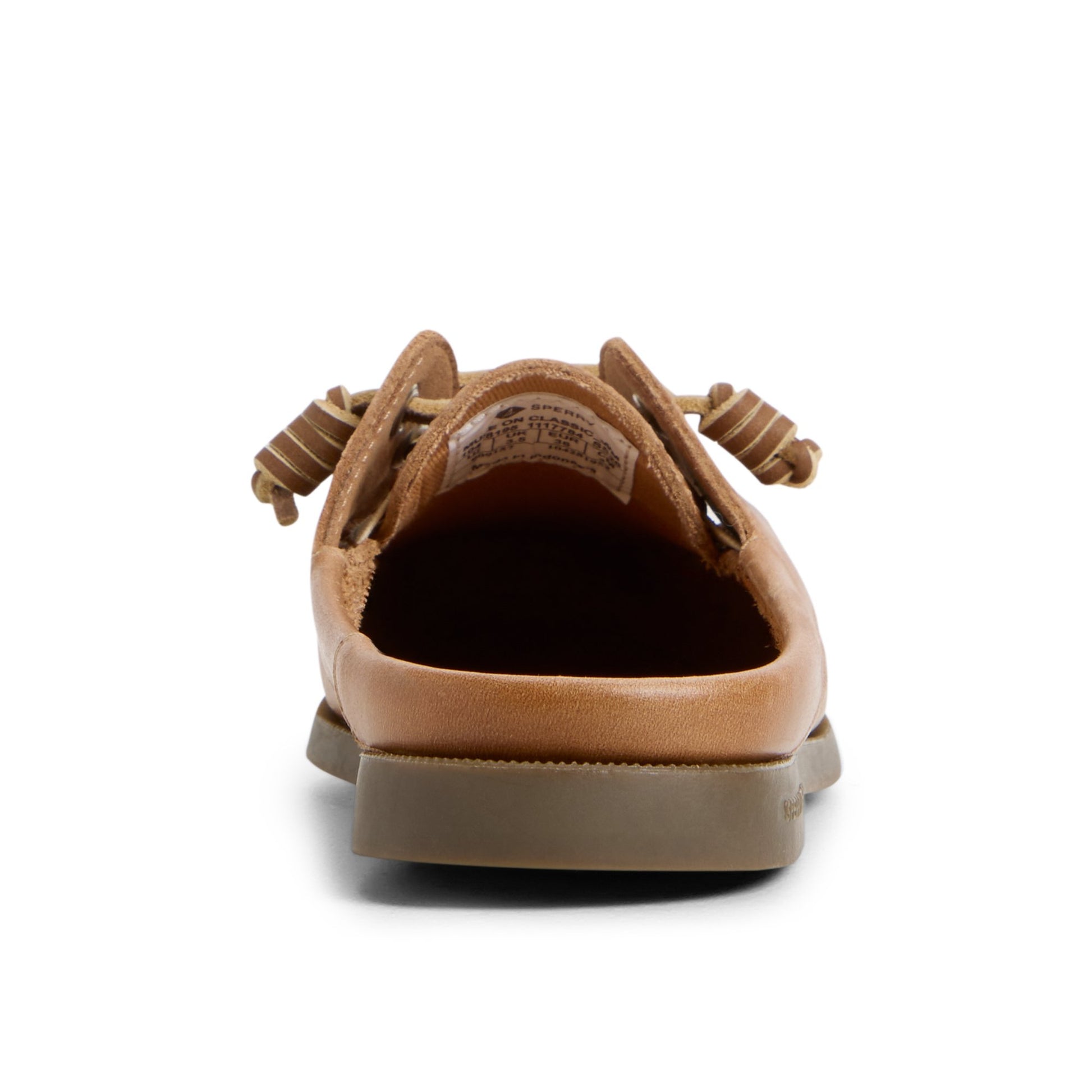 Three-quarter angle of Tan Authentic Original™ Mule Boat Shoe Mule's front side