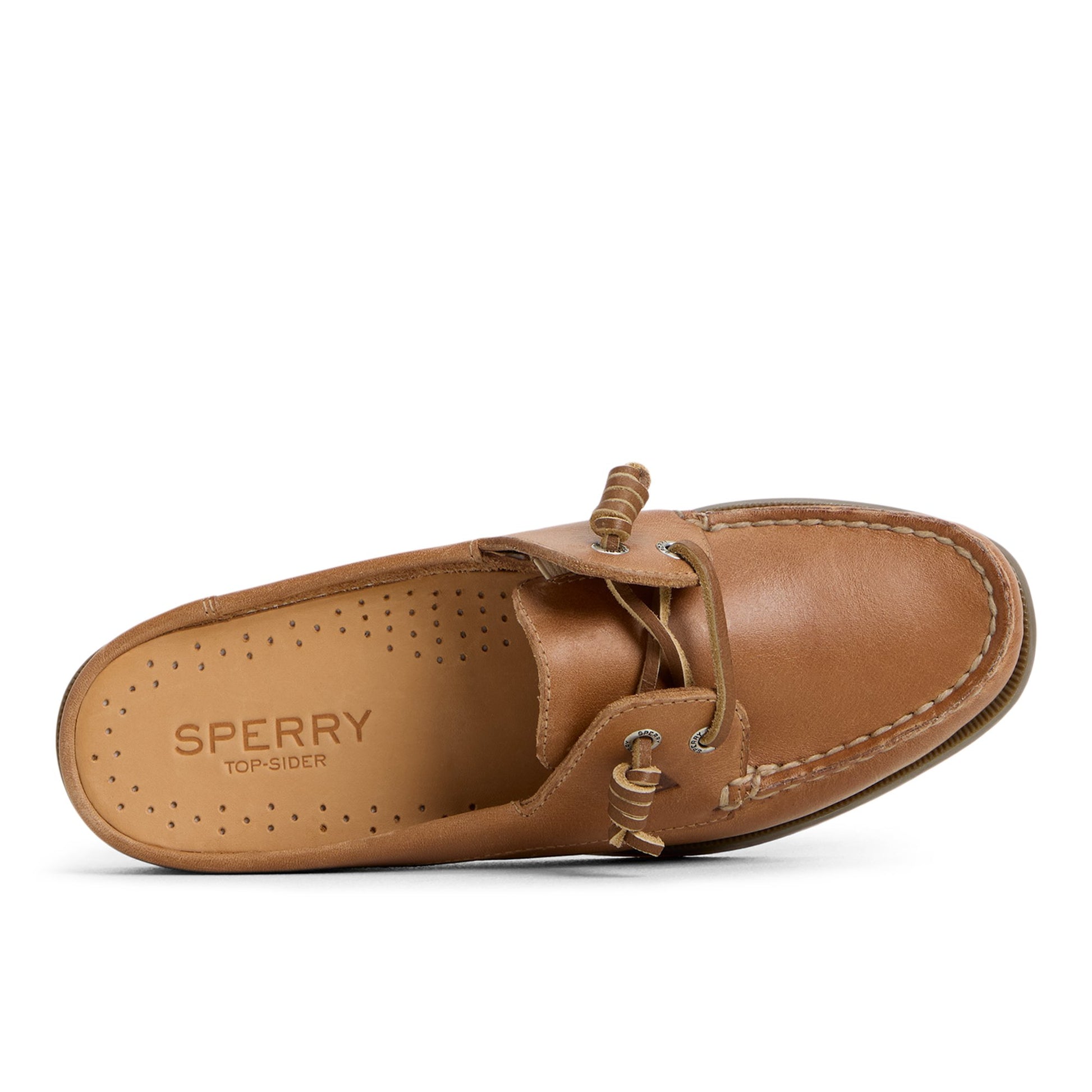 Top-down view of the Tan Authentic Original™ Mule Boat Shoe Mule