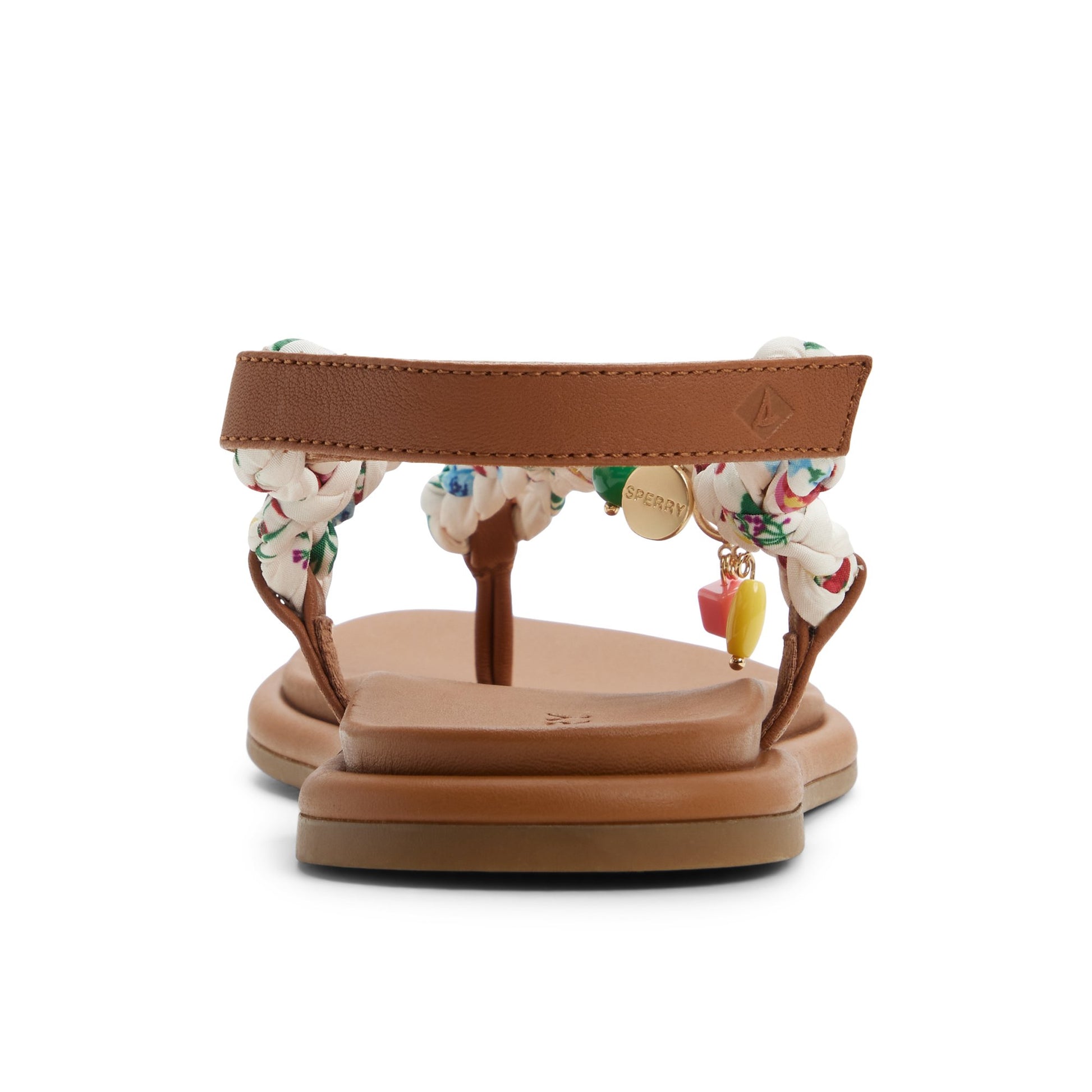 Three-quarter angle of Light brown Isla T-bar Sandal T-Strap Flat Sandals's front side