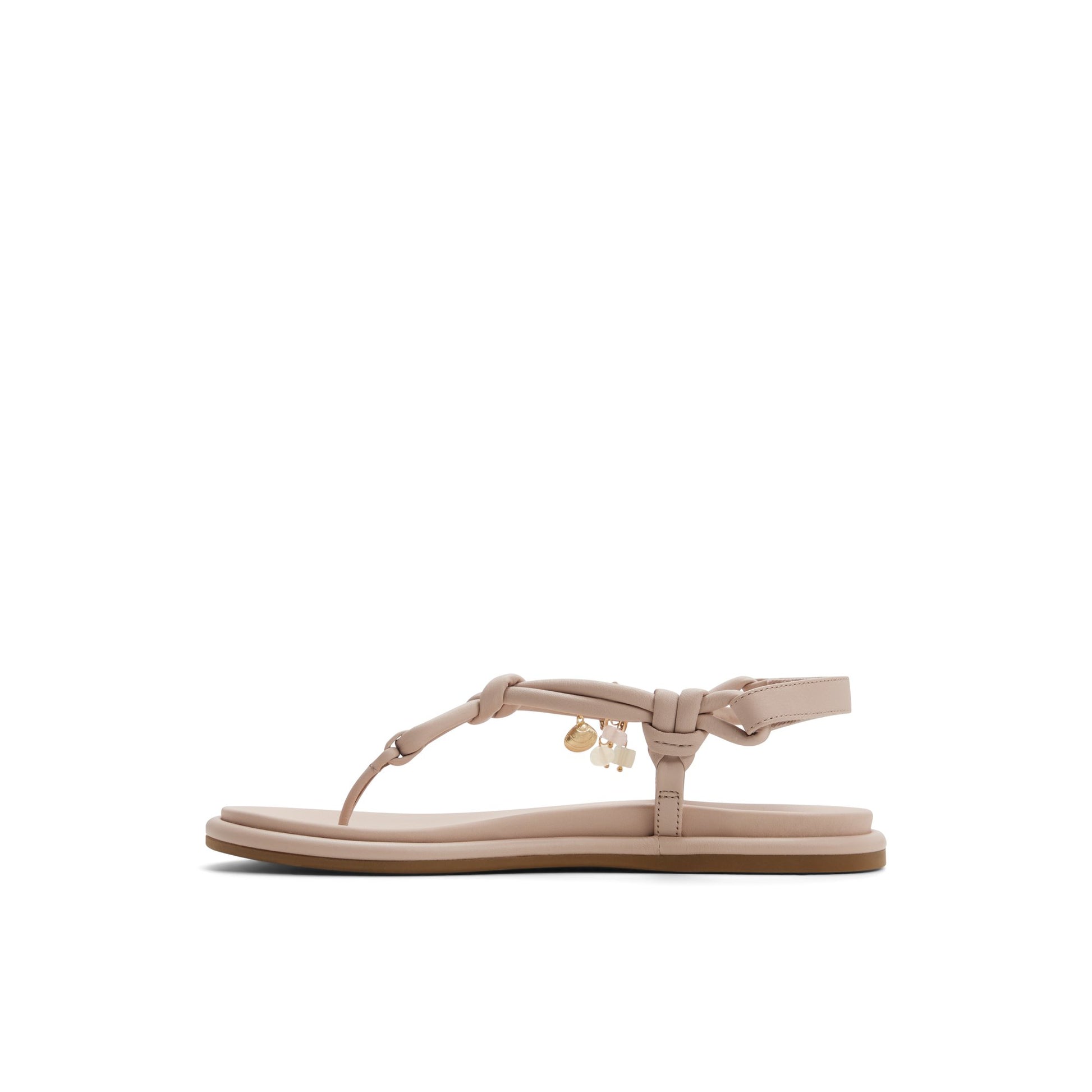 Three-quarter angle of Light pink Isla T-bar Sandal T-Strap Flat Sandals's back side