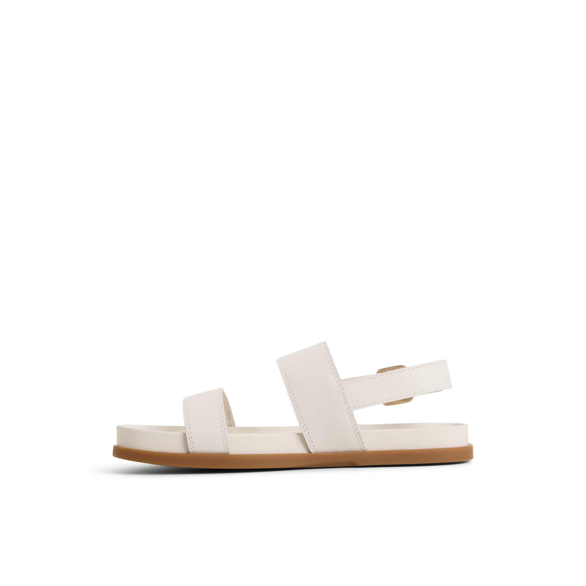 Three-quarter angle of Ecru Capri Sandal Flat Sandals's back side