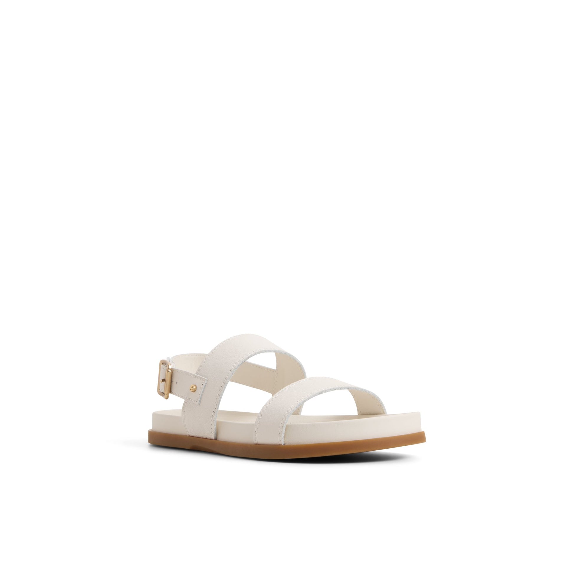 Side view of Ecru Capri Sandal Flat Sandals