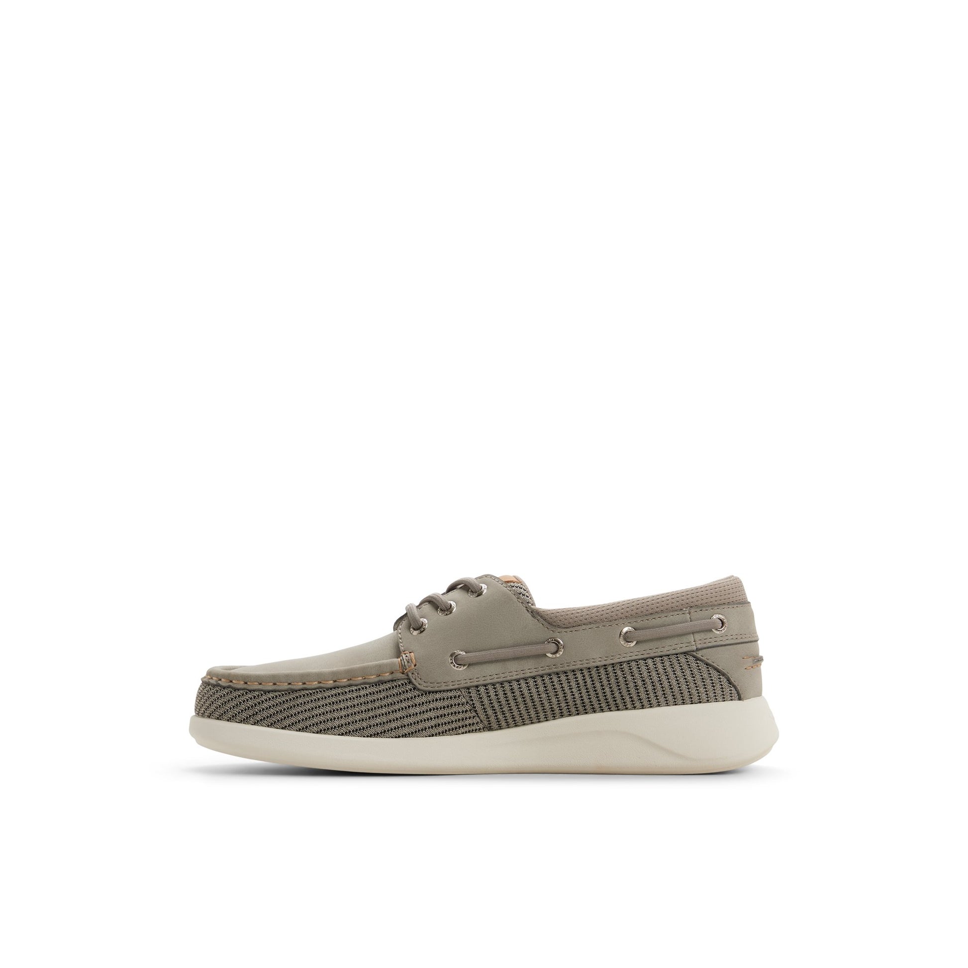 Three-quarter angle of Grey Harpoon Waterproof Boat Shoe Sneaker's back side