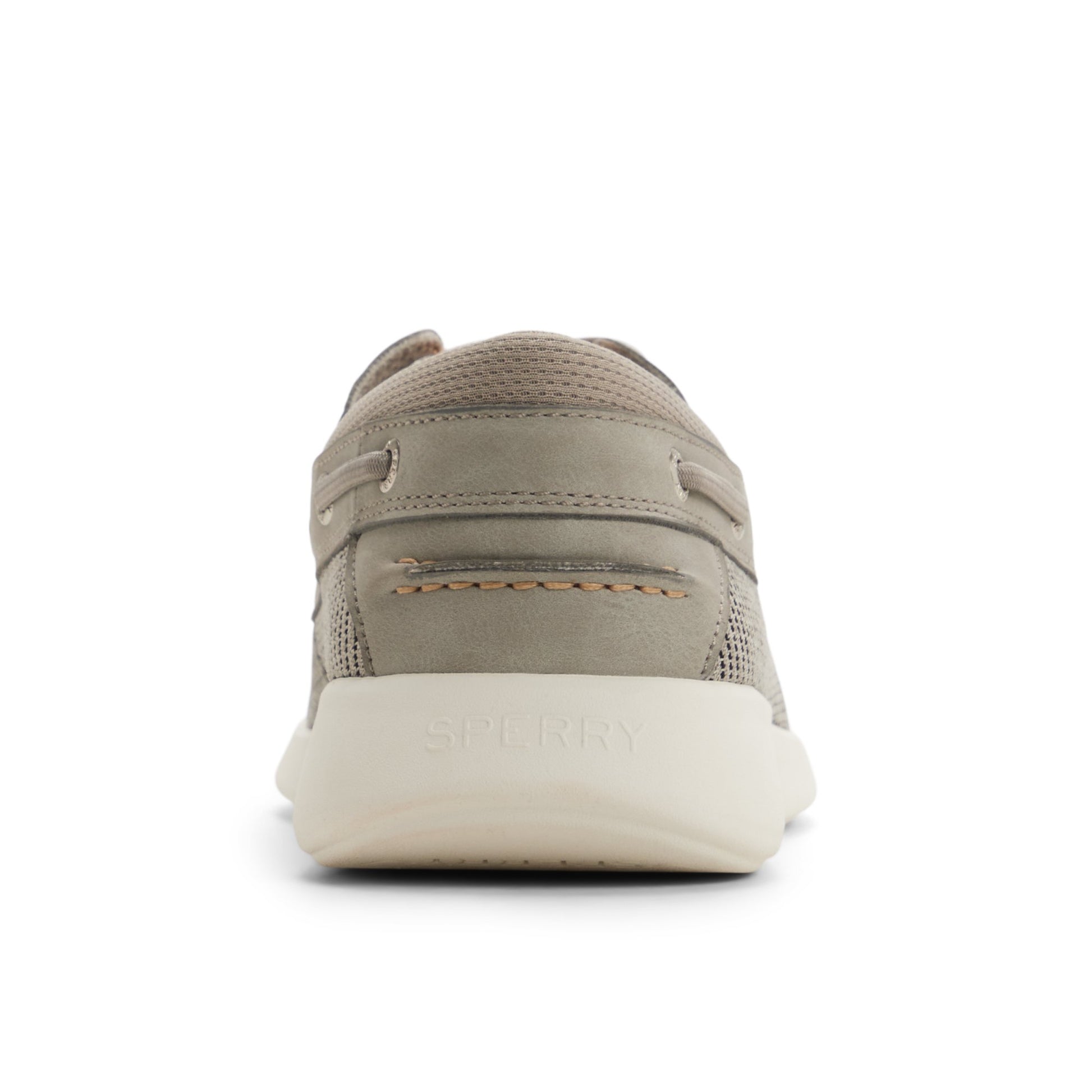 Three-quarter angle of Grey Harpoon Waterproof Boat Shoe Sneaker's front side