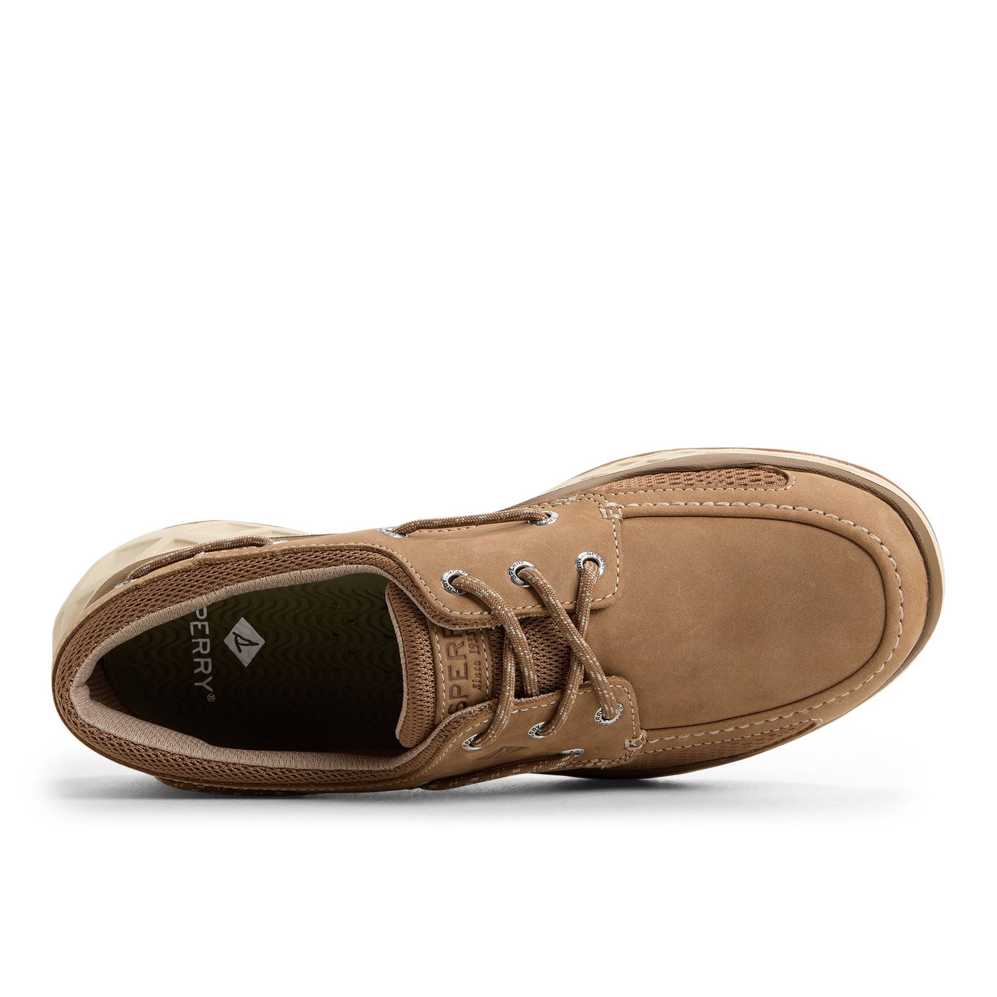 Top-down view of the Dark brown Headsail Boat Sneaker Sneakers