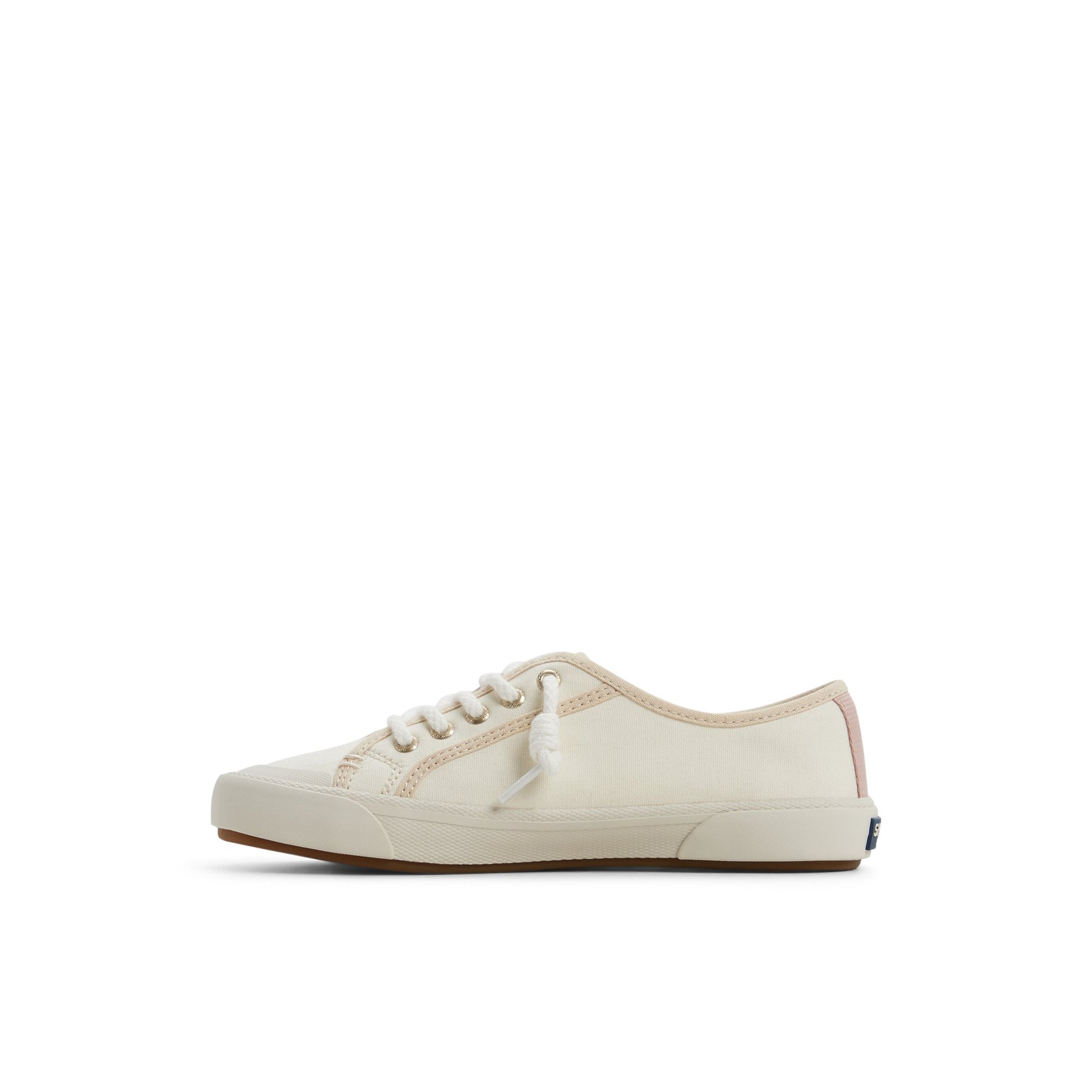 Three-quarter angle of White Pierwave 2 Lace to Toe Sneaker Low Top Sneakers's back side