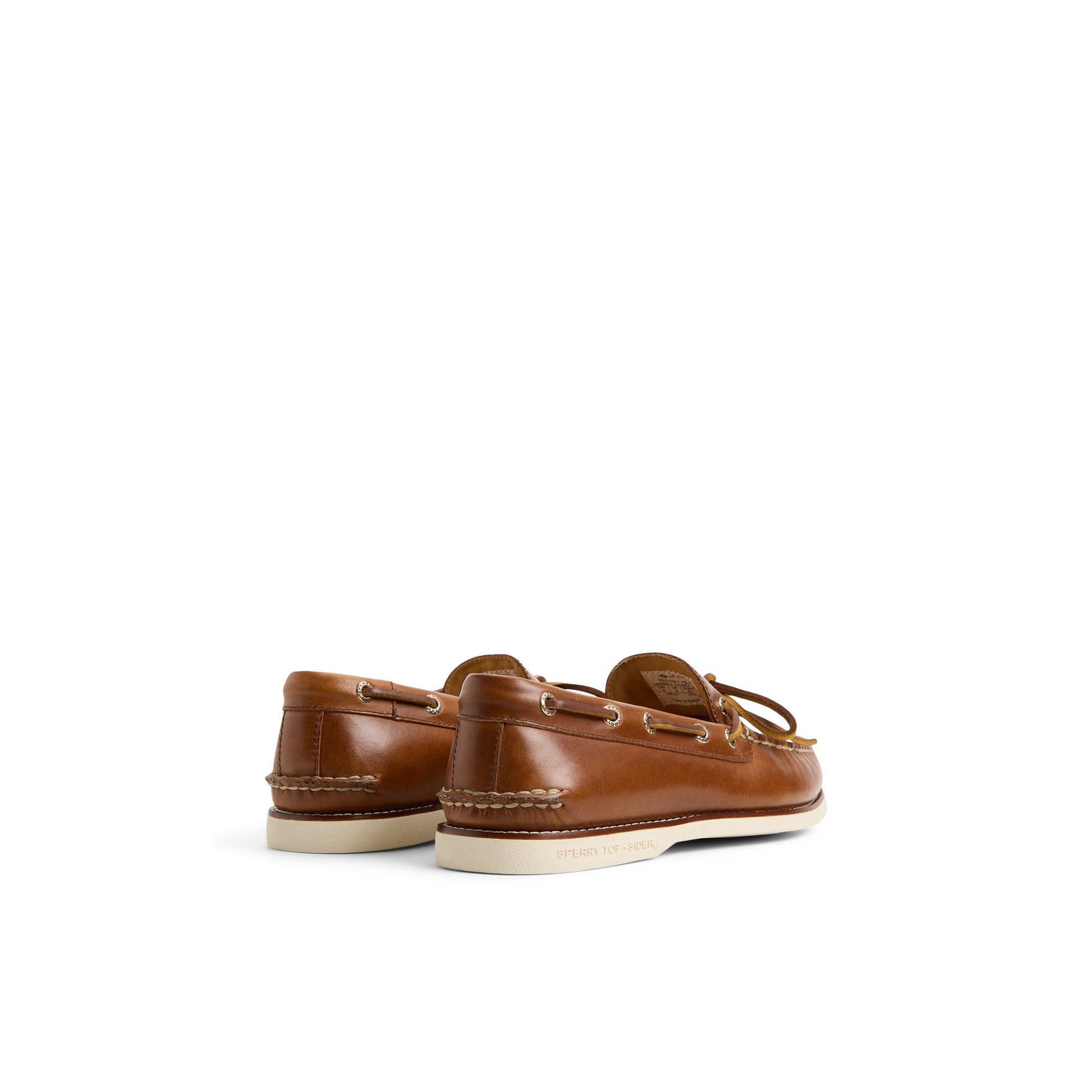 Three-quarter angle of Open tan Gold Cup™ Authentic Original™ 2-Eye Boat Shoe Boat Shoe's front side