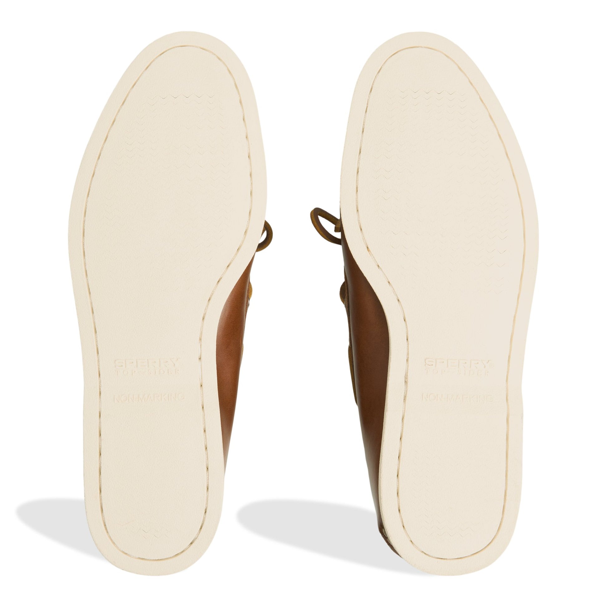 Close-up of the Open tan Gold Cup™ Authentic Original™ 2-Eye Boat Shoe Boat Shoe
