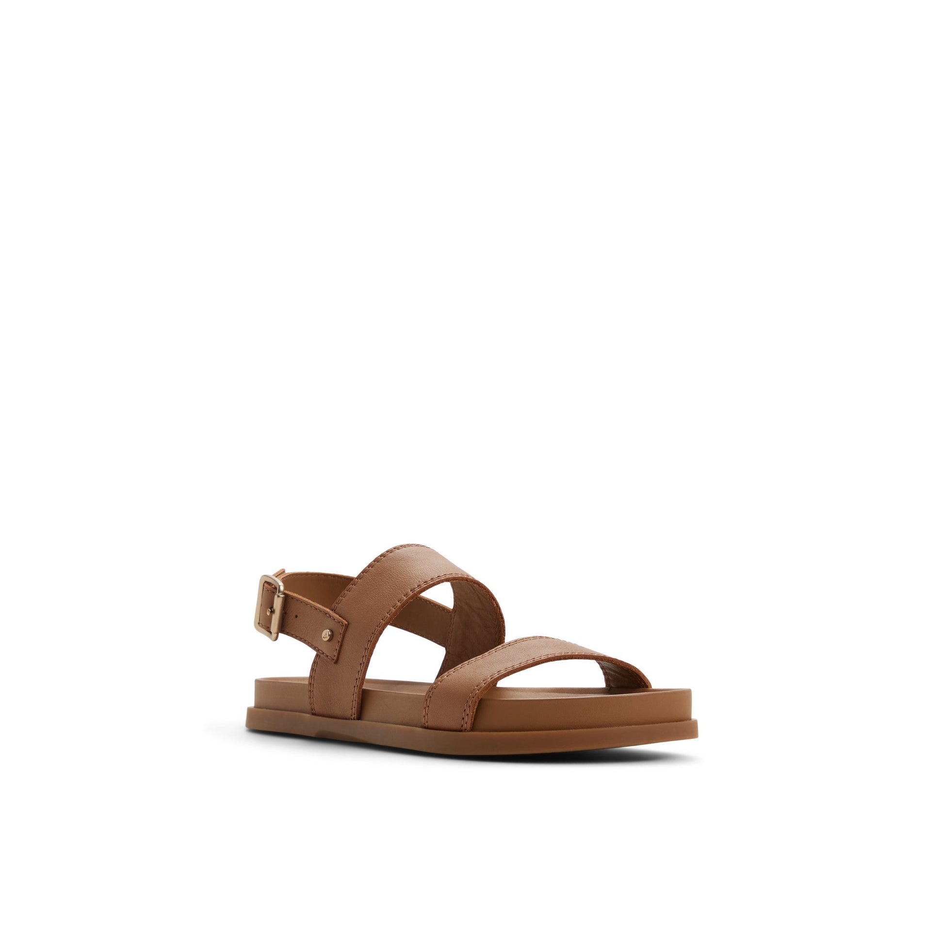 Side view of Tan Capri Sandal Flat Sandals