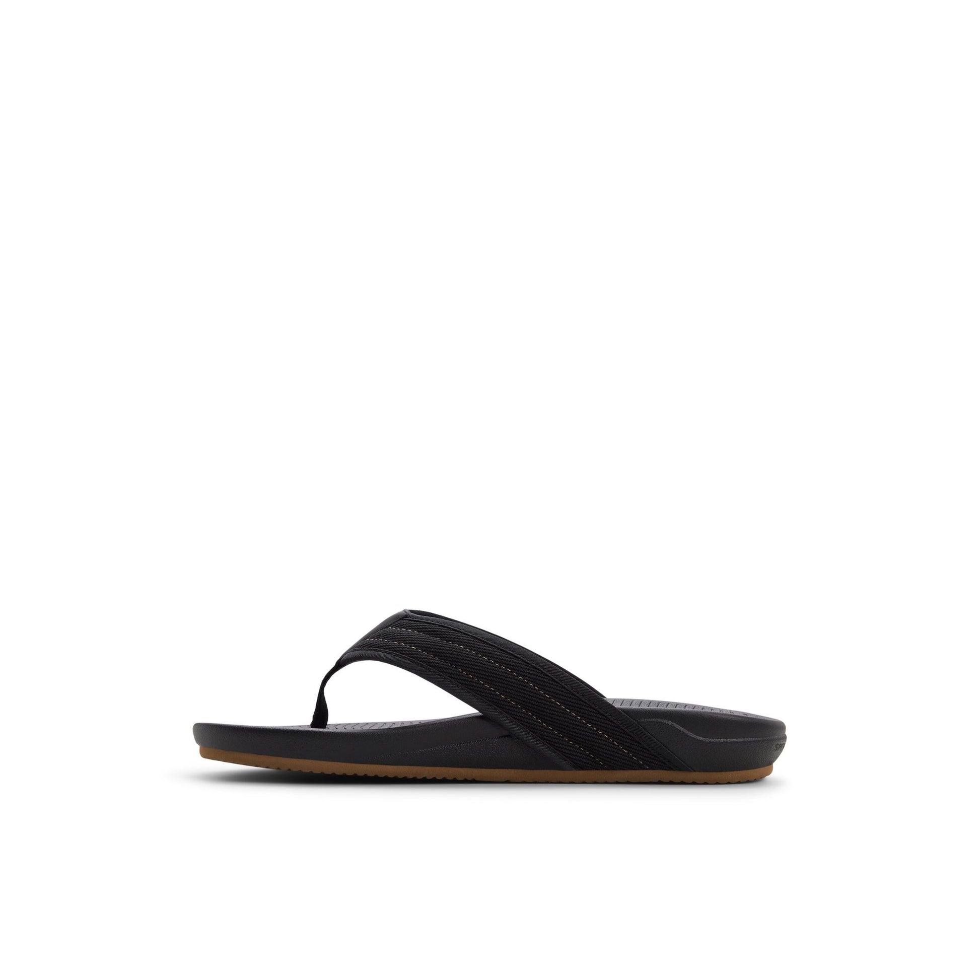 Three-quarter angle of Black Ventura Sandal Flip Flop Thong Sandals's back side