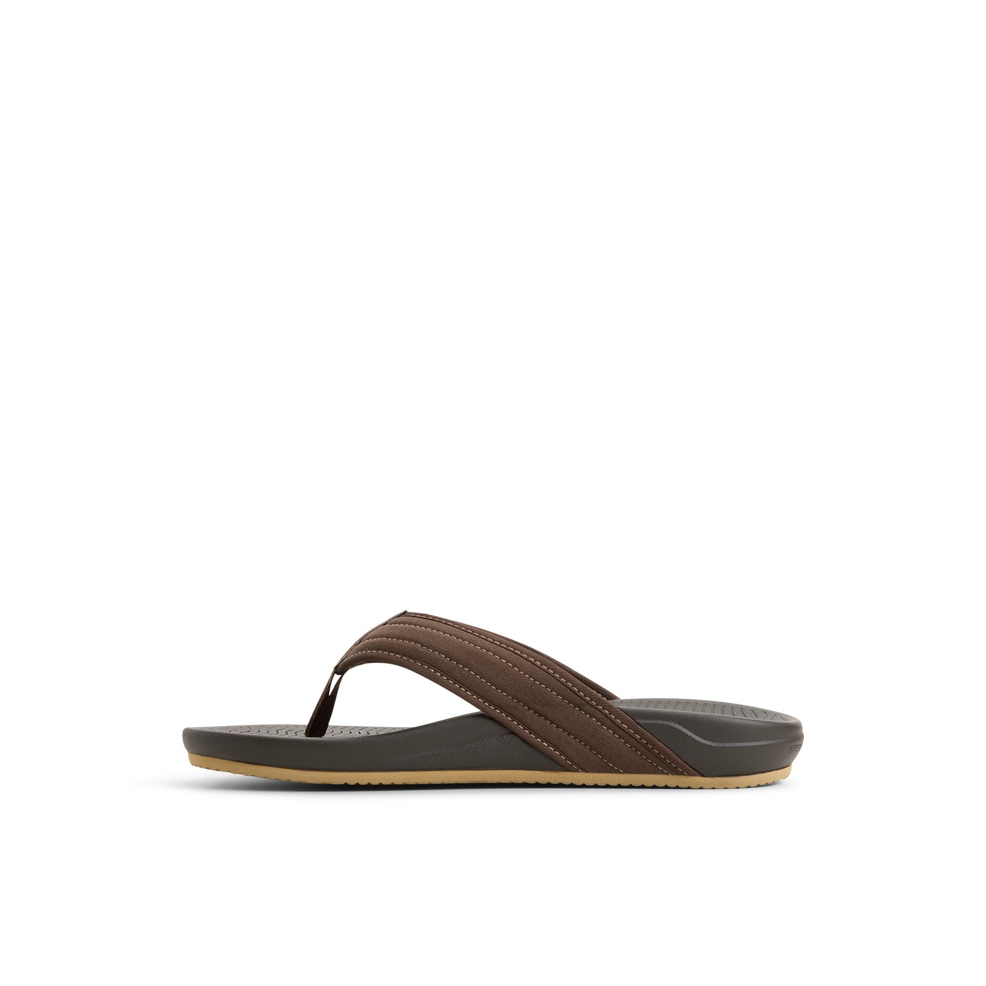 Three-quarter angle of Brown Ventura Sandal Flip Flop Thong Sandals's back side
