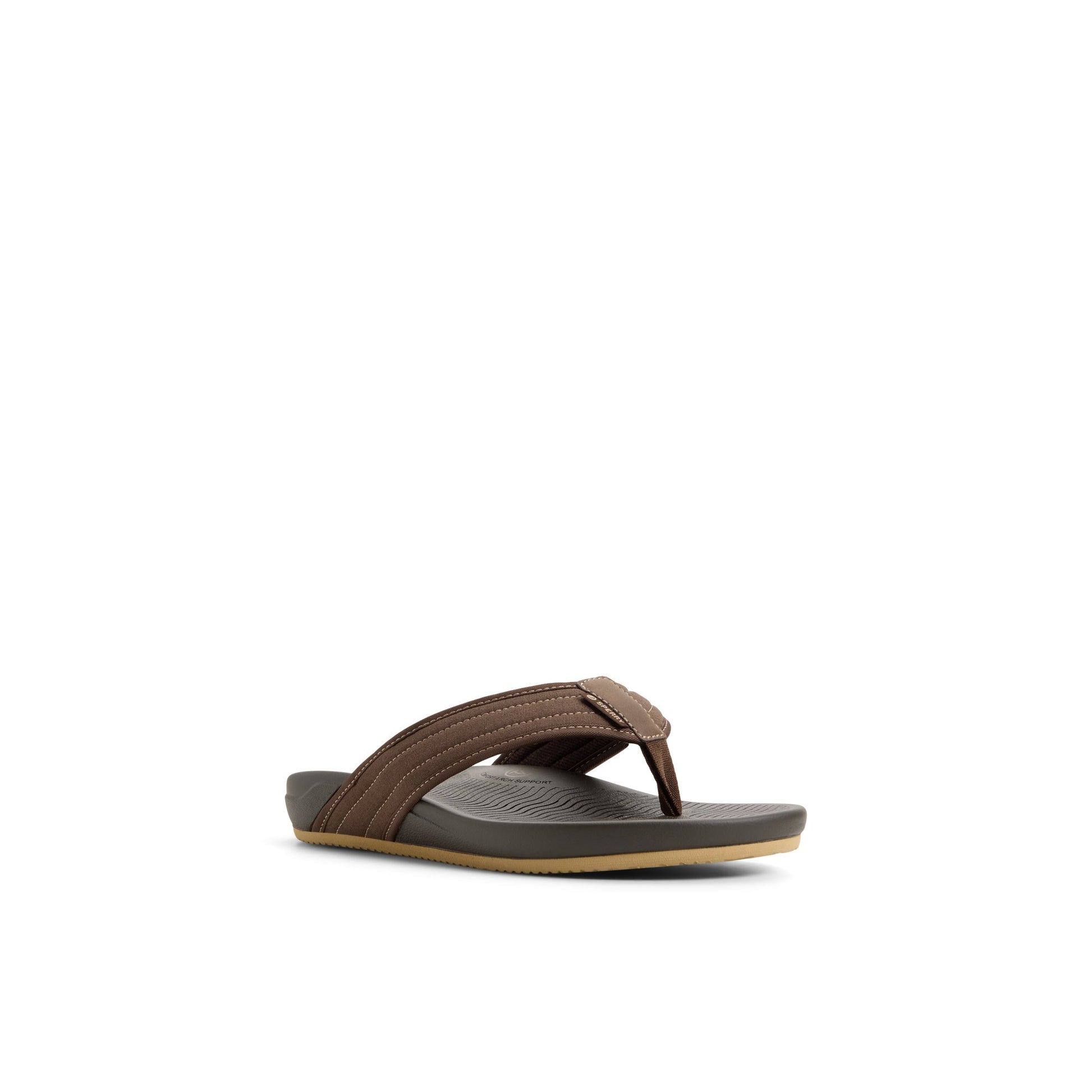 Side view of Brown Ventura Sandal Flip Flop Thong Sandals