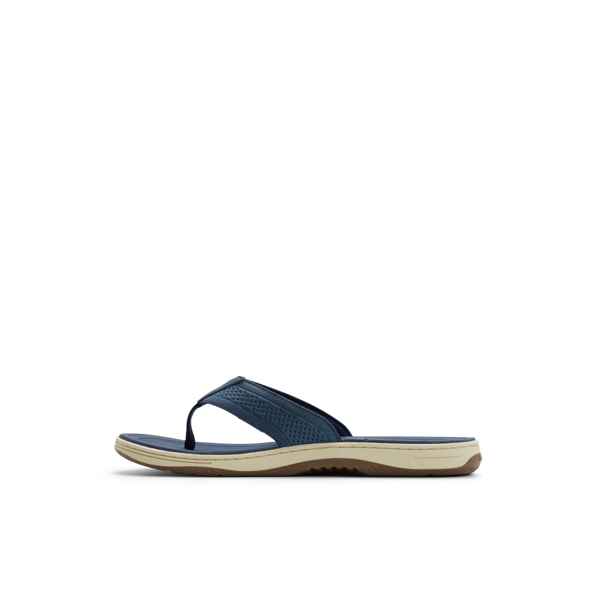 Three-quarter angle of Navy Havasu Thong Sandal Flip Flop Thong Sandals's back side