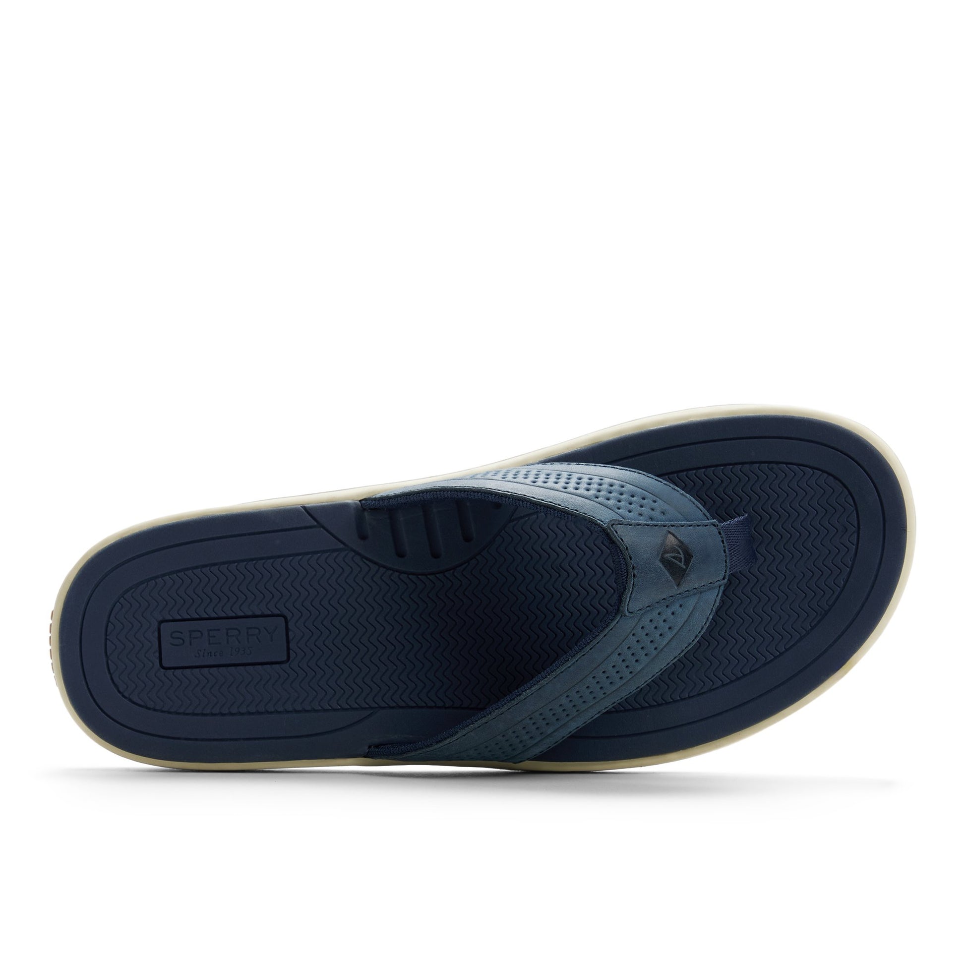 Top-down view of the Navy Havasu Thong Sandal Flip Flop Thong Sandals