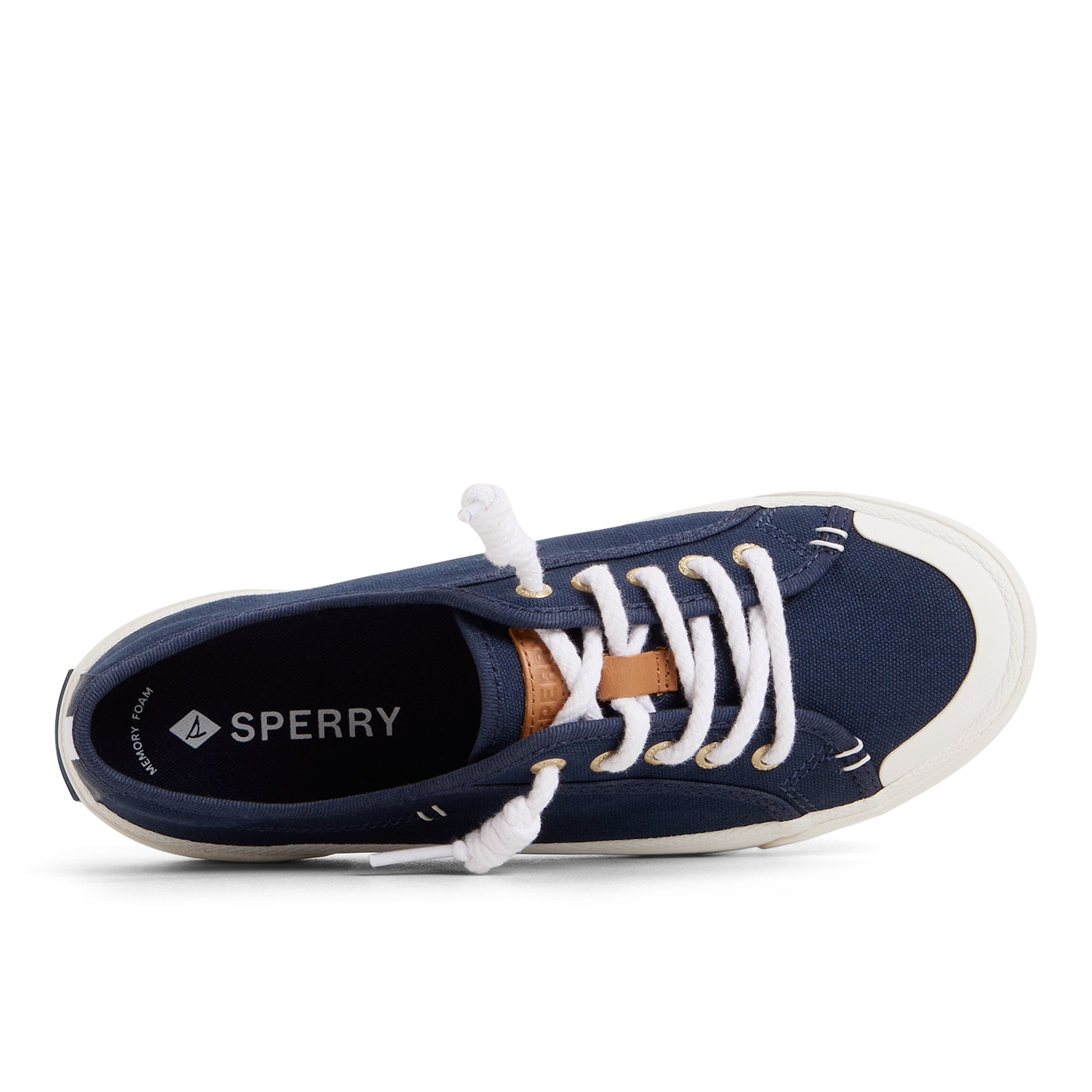 Top-down view of the Navy Pierwave 2 Lace to Toe Sneaker Low Top Sneakers