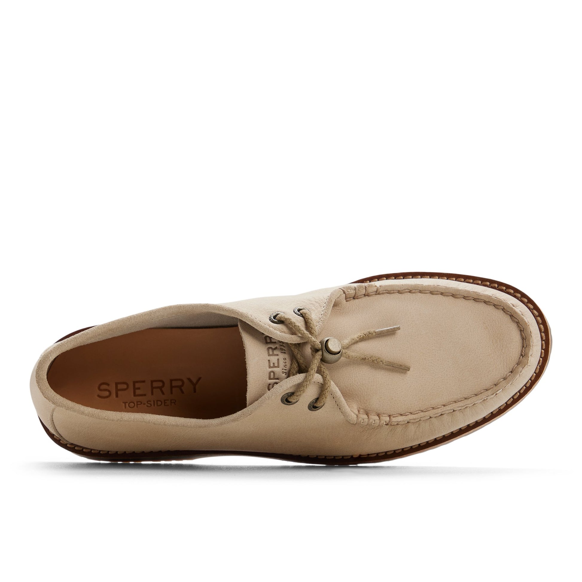Top-down view of the Light beige Authentic Original™ Mini Lug Captain's Oxford Captain's Oxford