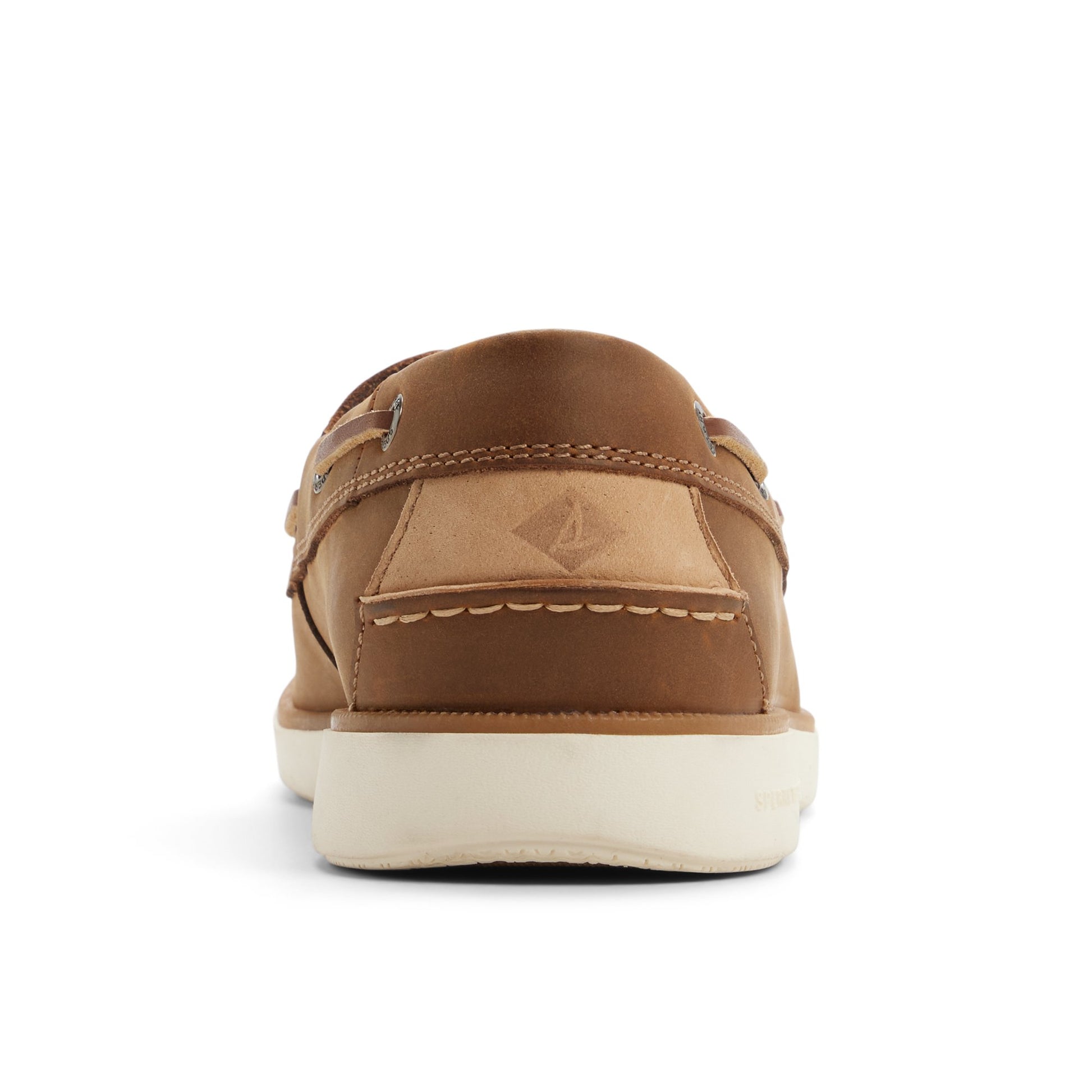 Three-quarter angle of Tan Hull 2 Eye Boat Shoe Boat Shoe's front side