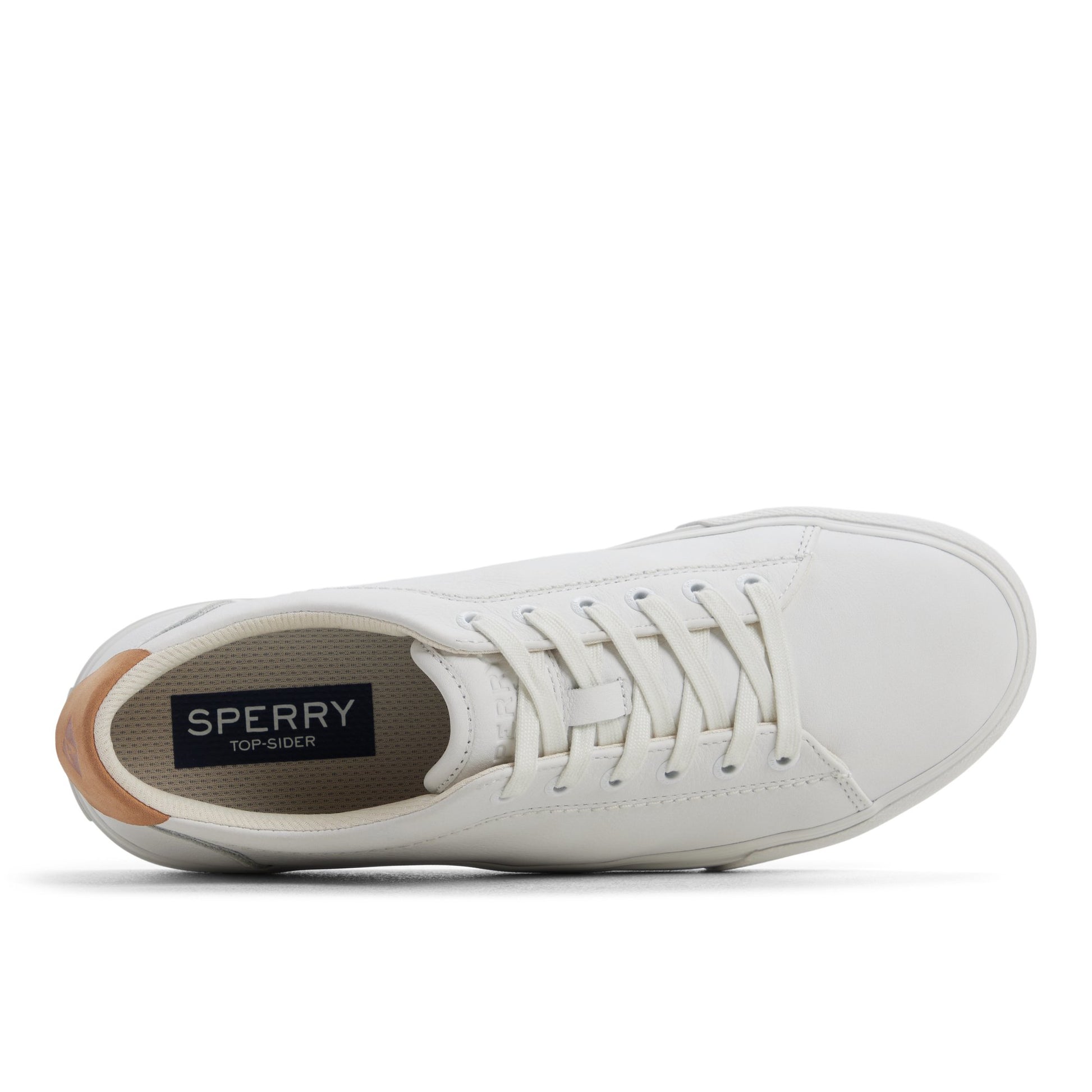 Top-down view of the White Helm Lace to Toe Sneaker Sneakers