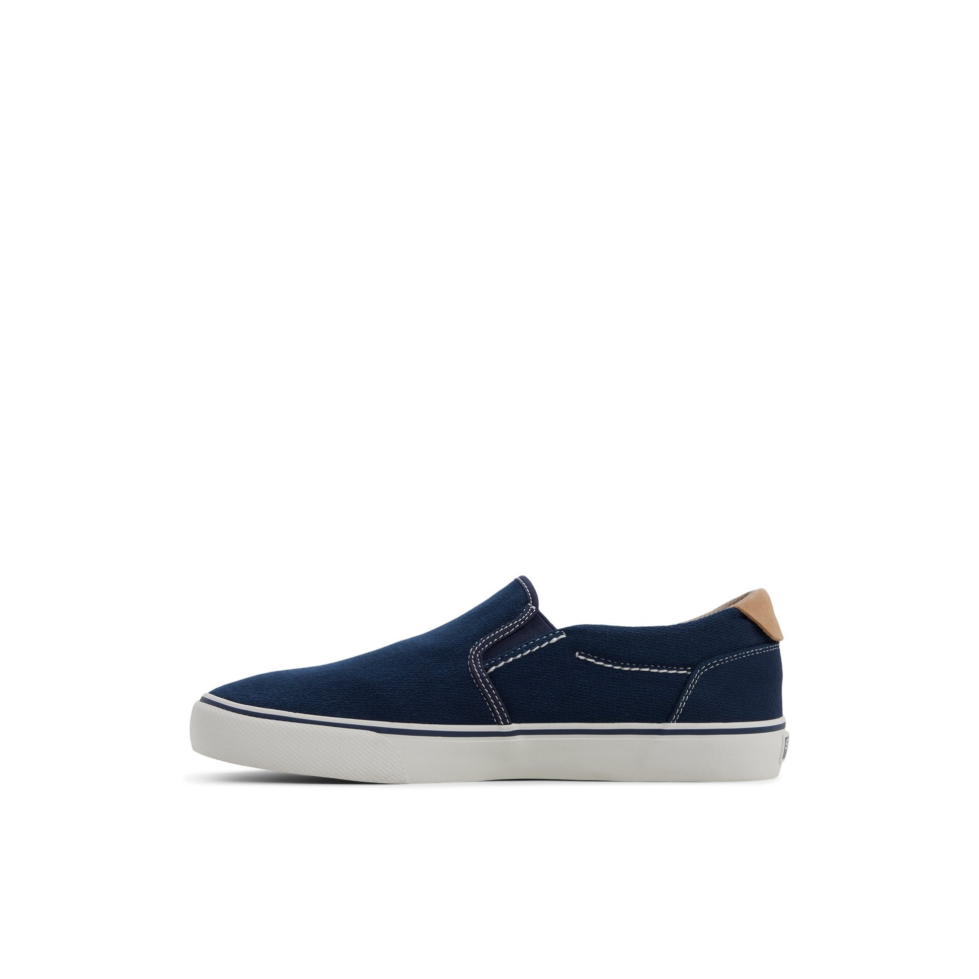Three-quarter angle of Navy Helm Slip-on Sneaker Slip-on Sneakers's back side